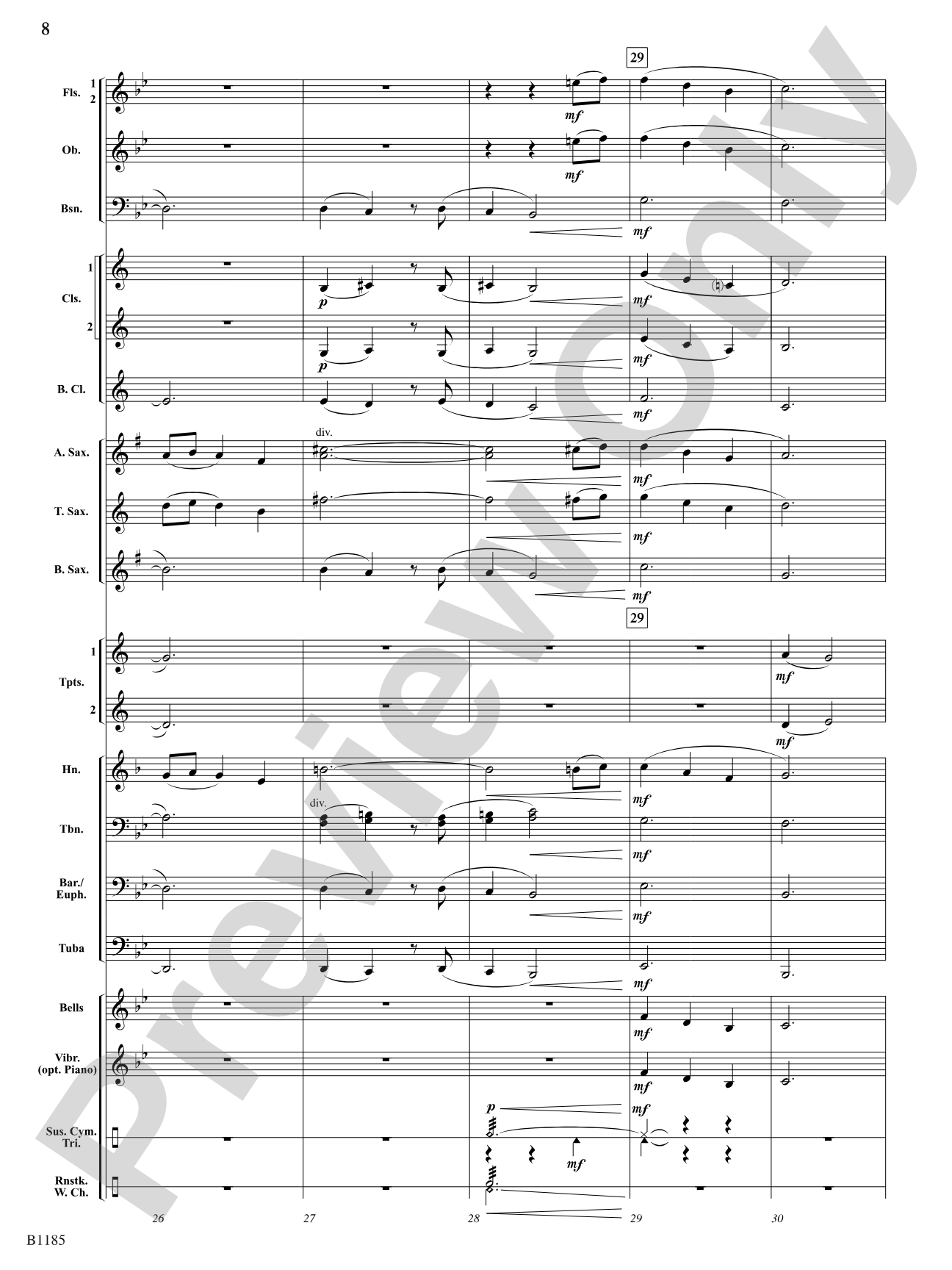 Whispering Winds: Concert Band Conductor Score & Parts