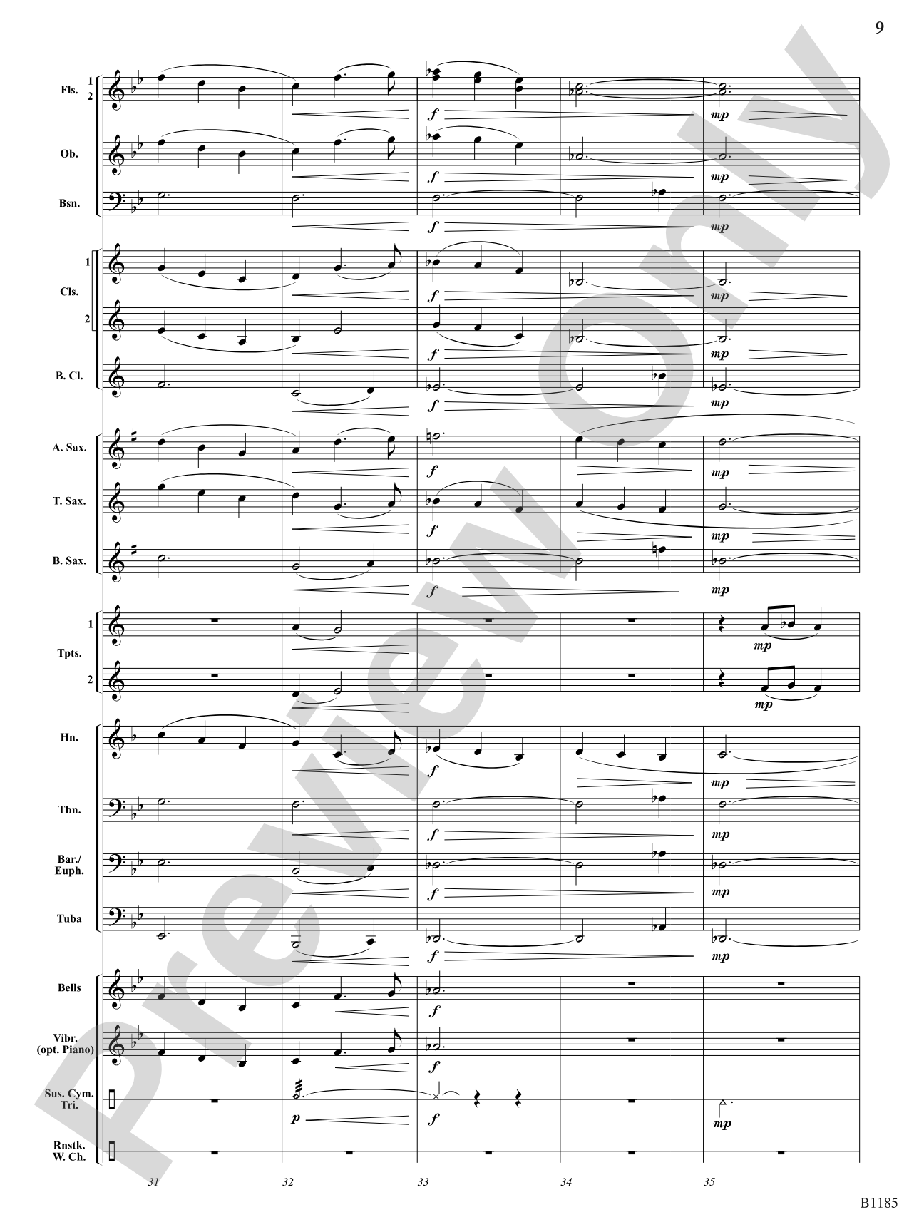 Whispering Winds: Concert Band Conductor Score & Parts