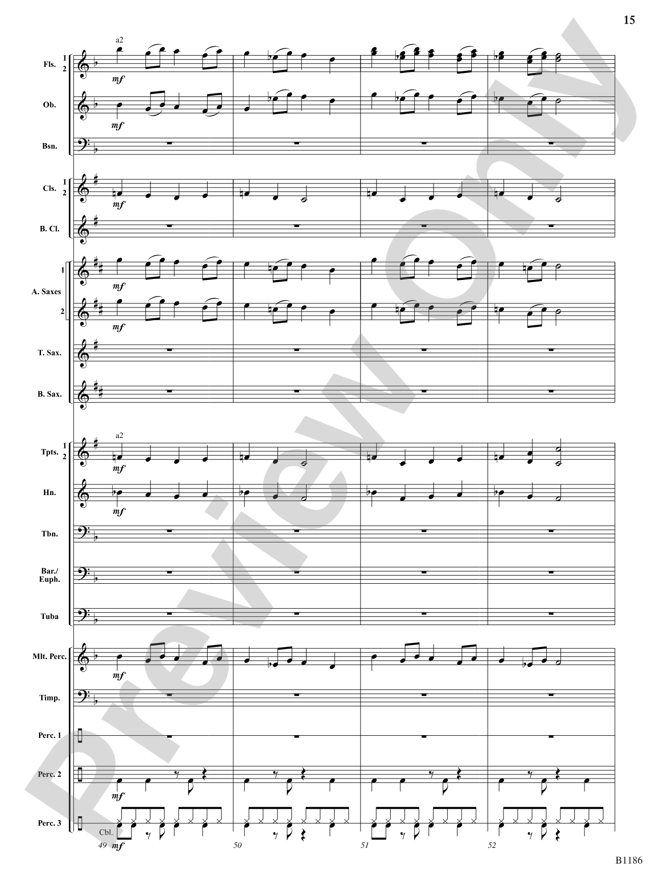 Calypso à la Rondo: Concert Band Conductor Score & Parts