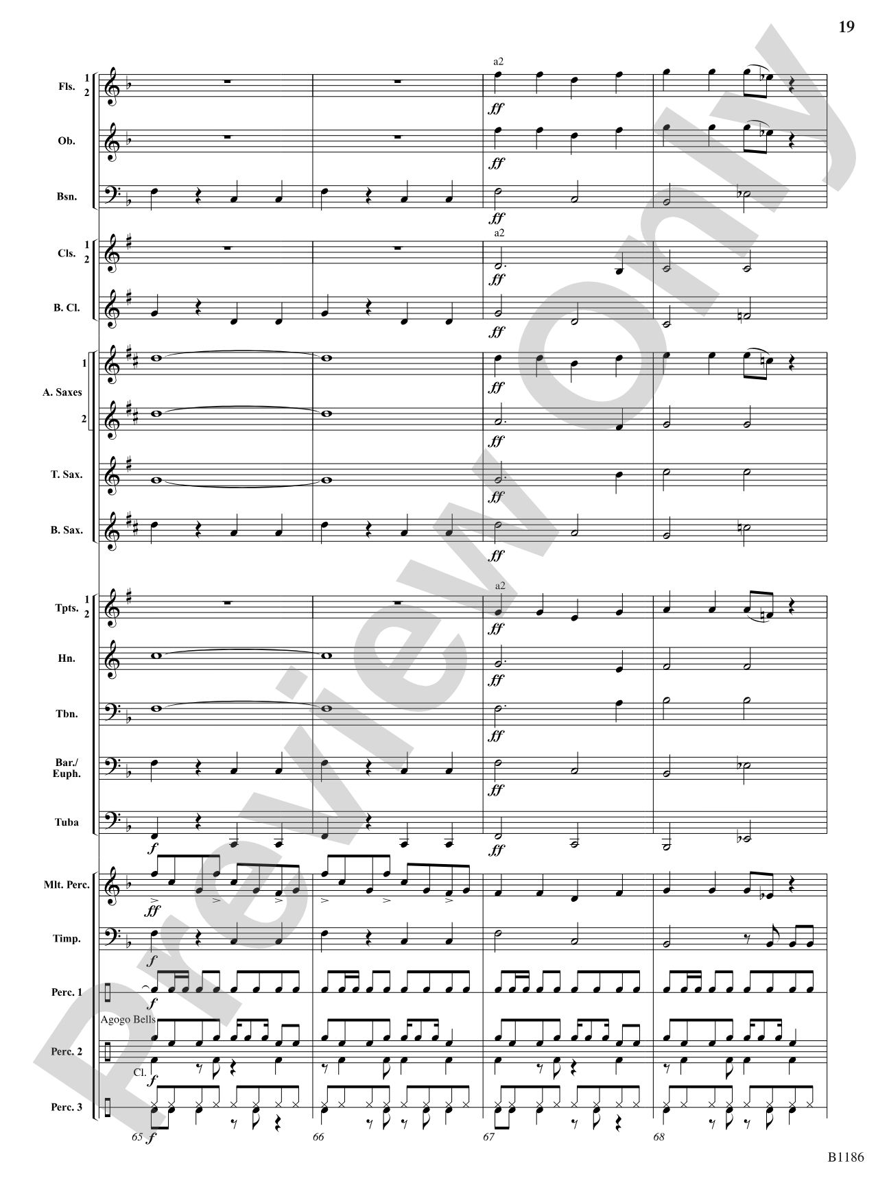 Calypso à la Rondo: Concert Band Conductor Score & Parts