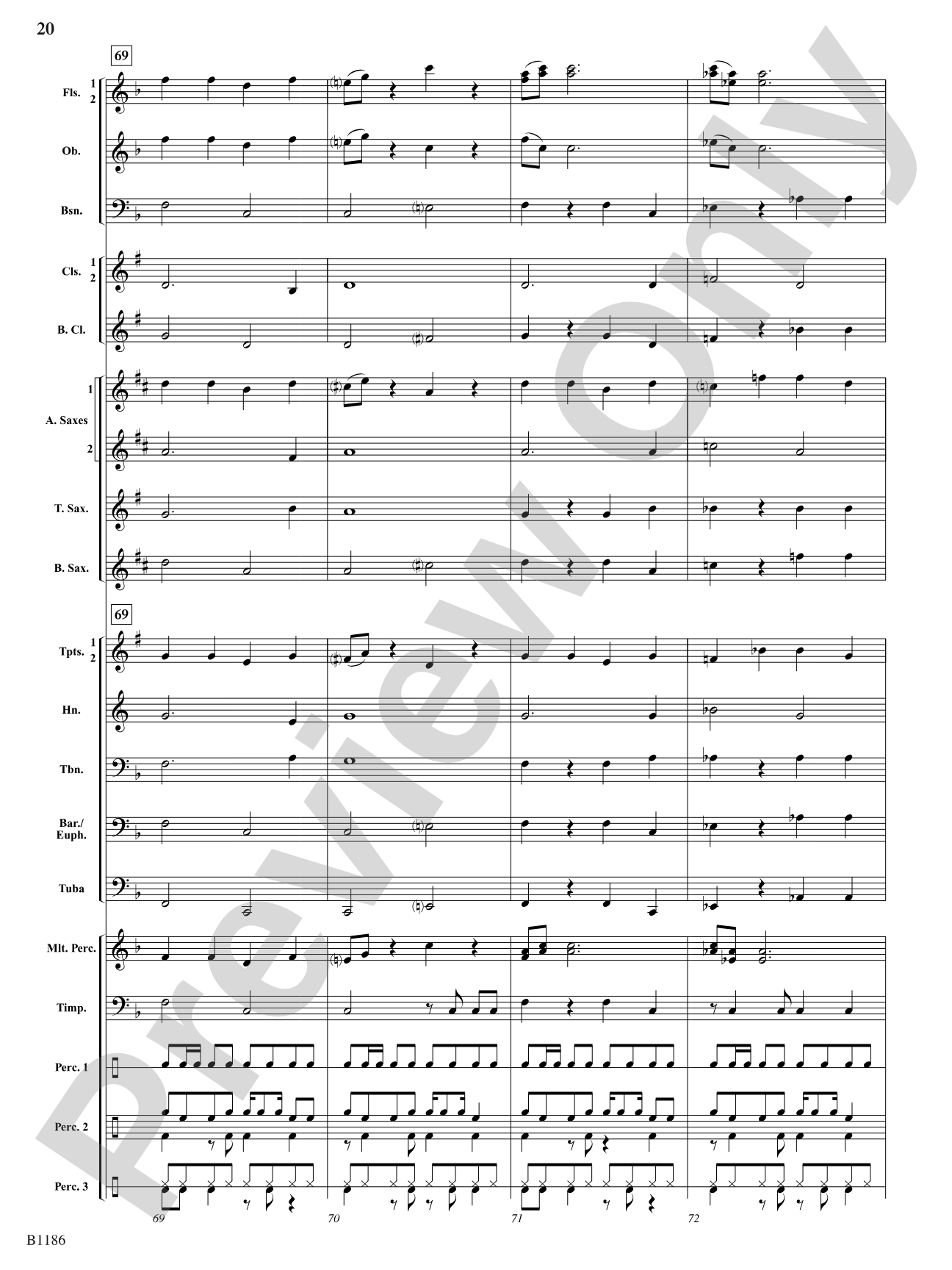 Calypso à la Rondo: Concert Band Conductor Score & Parts