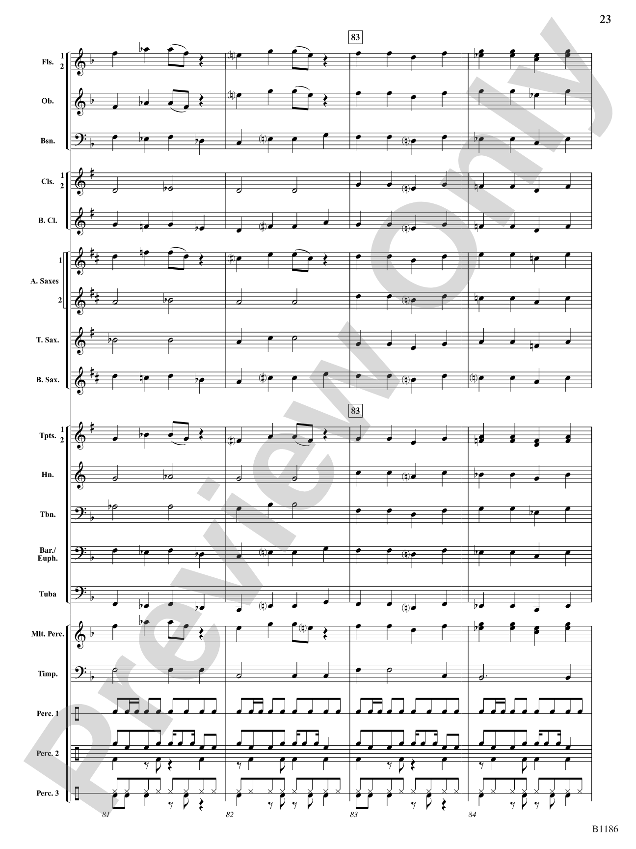 Calypso à la Rondo: Concert Band Conductor Score & Parts