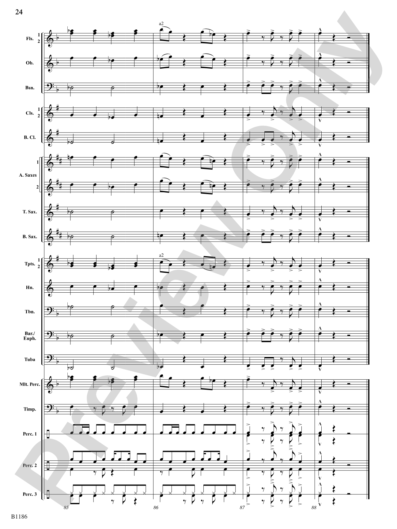 Calypso à la Rondo: Concert Band Conductor Score & Parts
