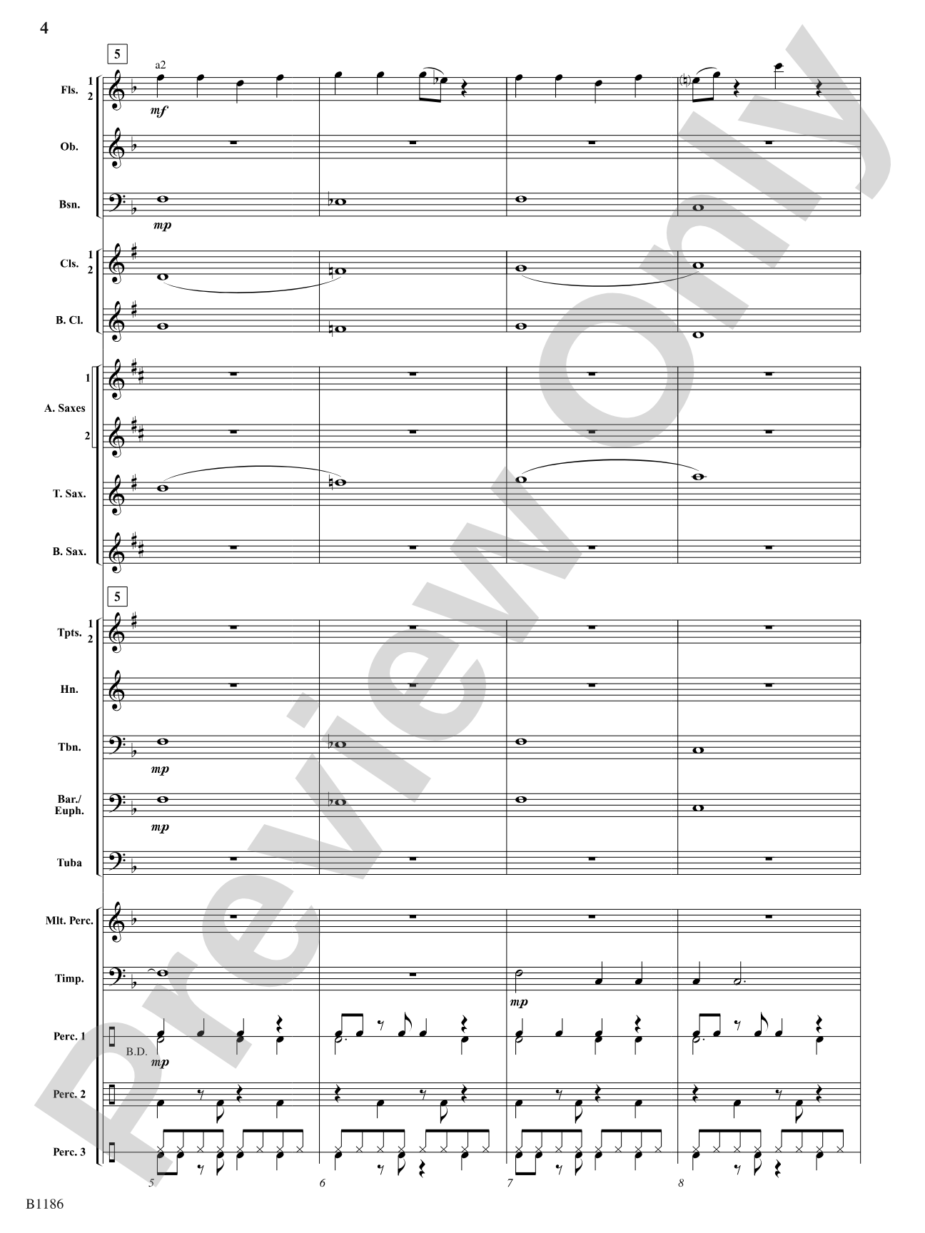 Calypso à la Rondo: Concert Band Conductor Score & Parts