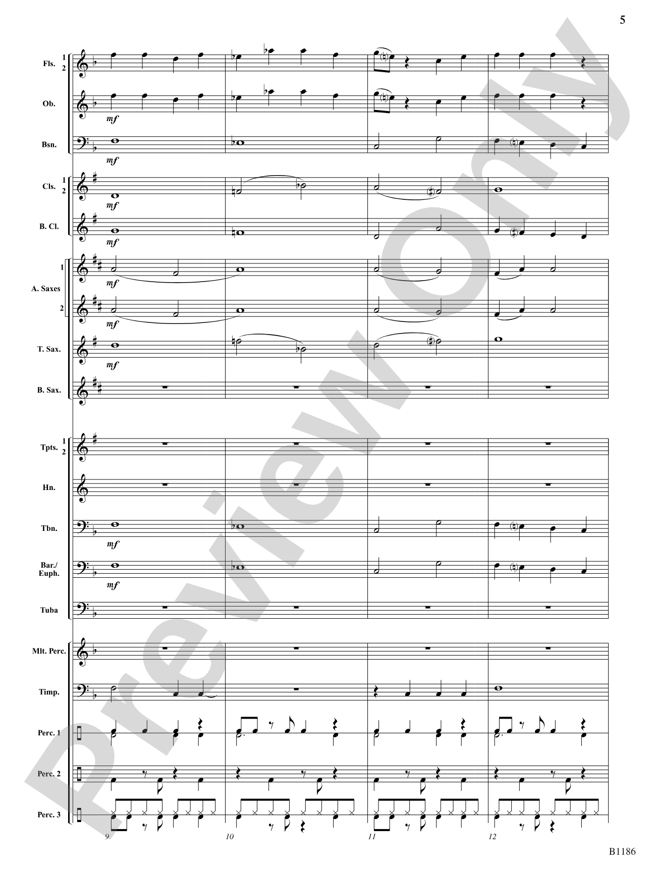 Calypso à la Rondo: Concert Band Conductor Score & Parts