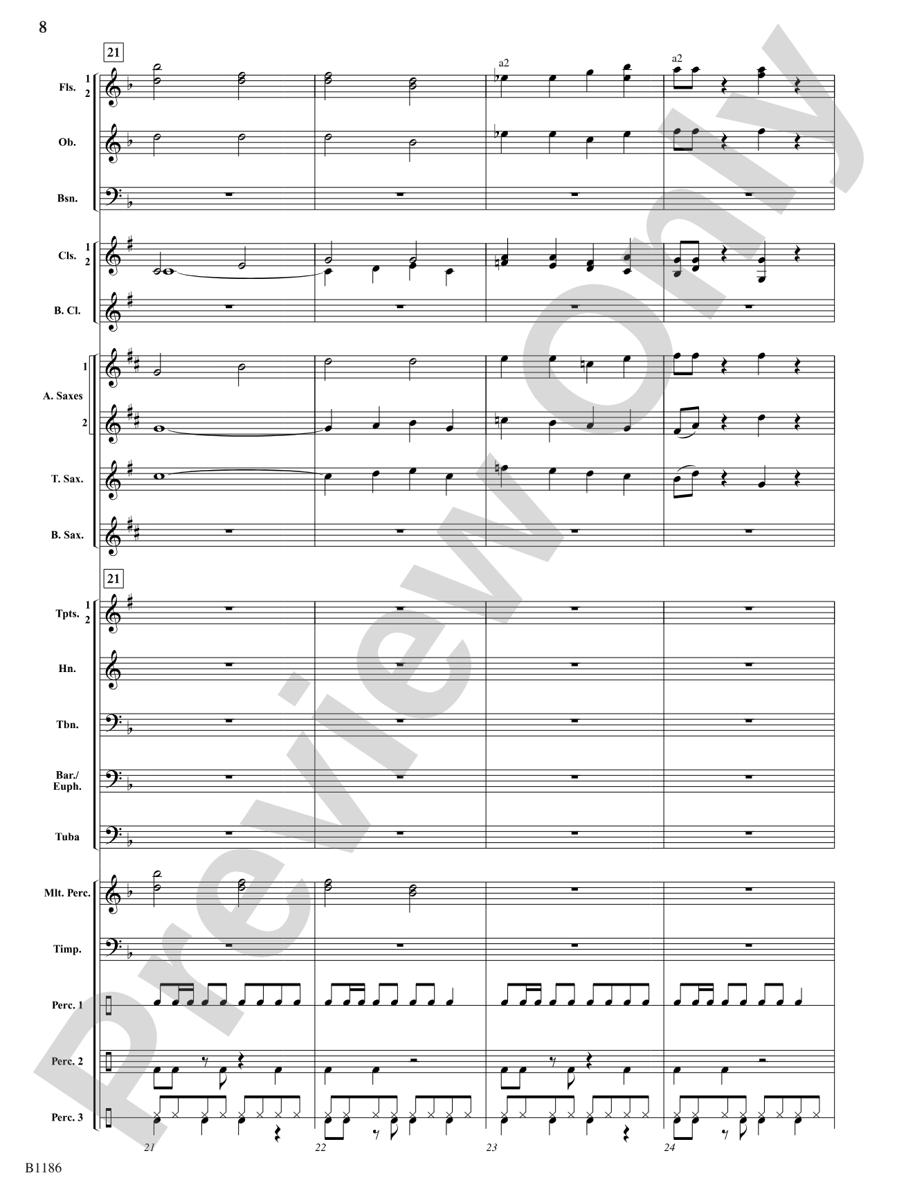 Calypso à la Rondo: Concert Band Conductor Score & Parts