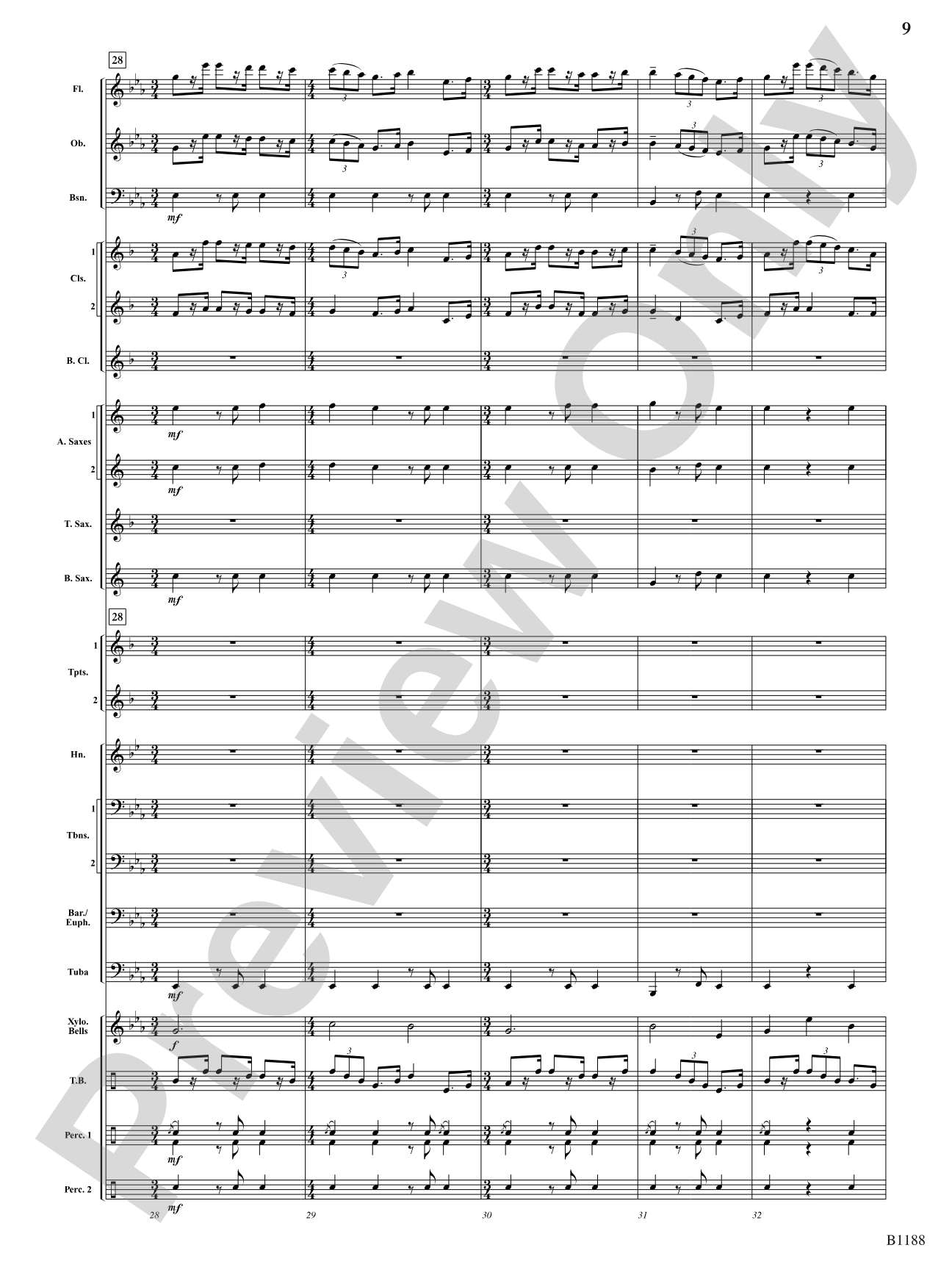 Irish Festival: Concert Band Conductor Score & Parts
