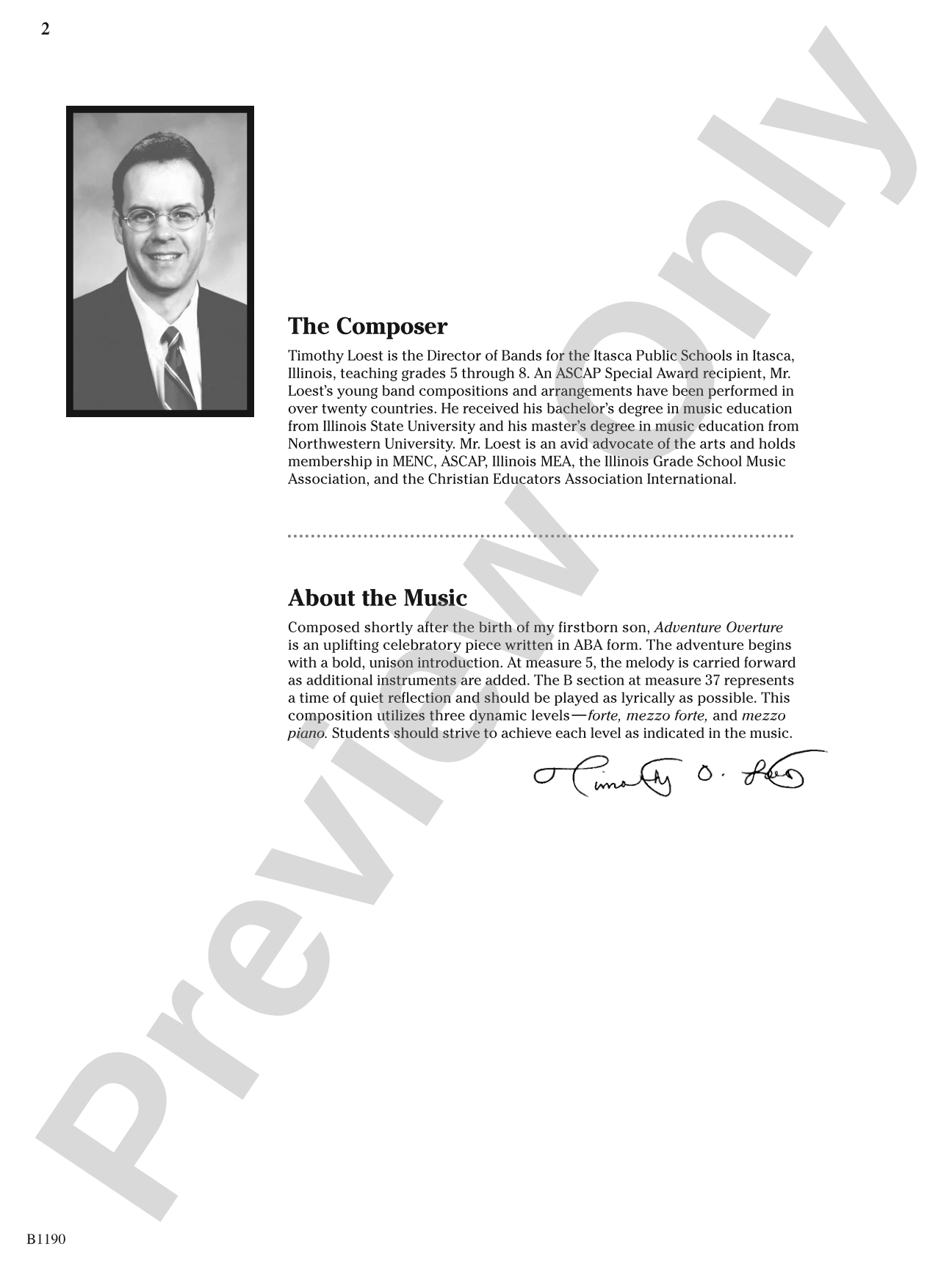 Adventure Overture: Concert Band Conductor Score & Parts