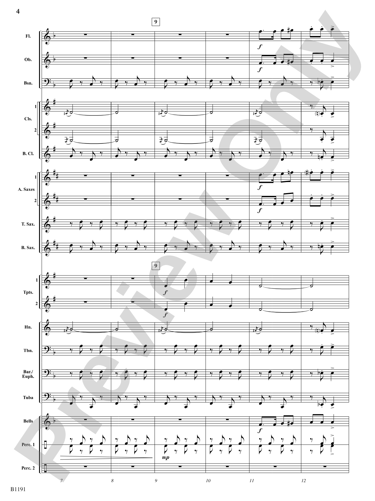 Ho Ho Hoedown: Concert Band Conductor Score & Parts