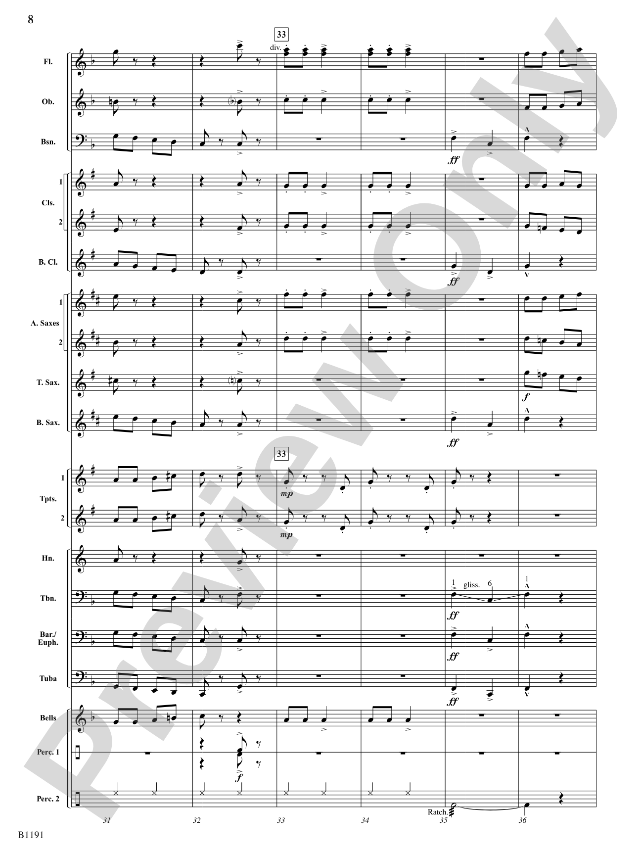 Ho Ho Hoedown: Concert Band Conductor Score & Parts