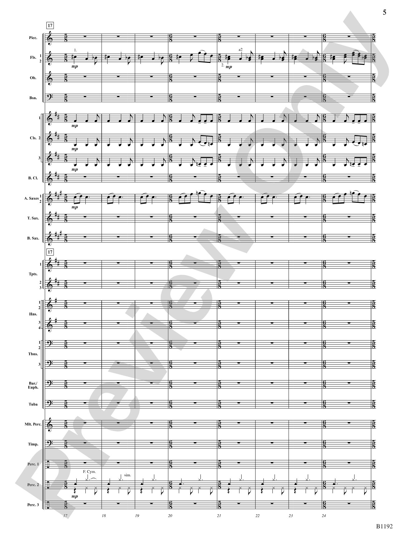 Flight of the Griffin: Concert Band Conductor Score & Parts