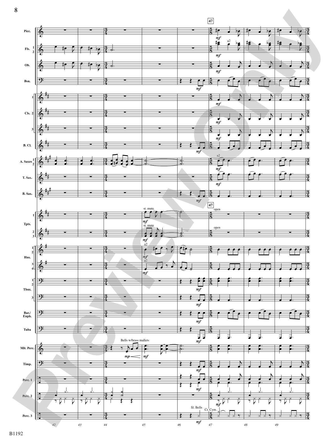 Flight of the Griffin: Concert Band Conductor Score & Parts