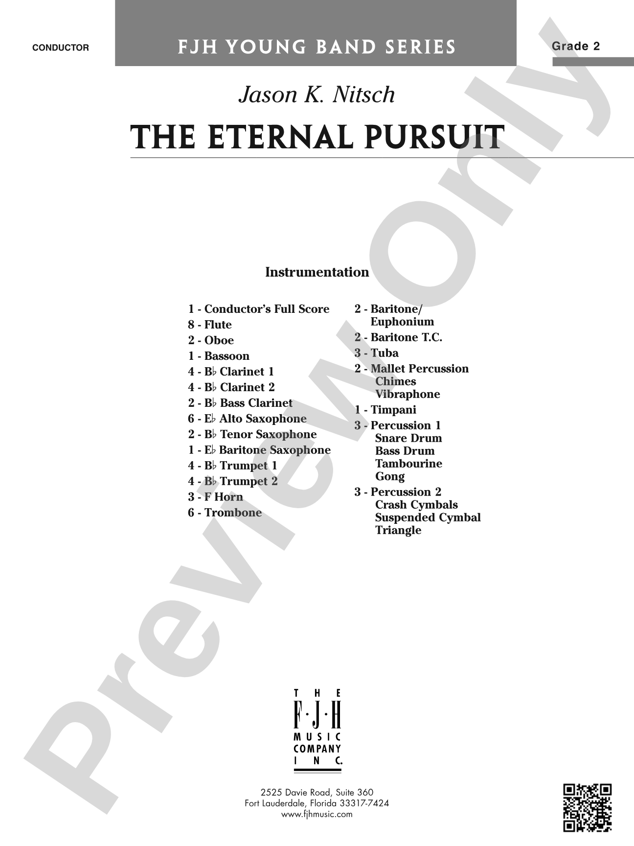 The Eternal Pursuit: Concert Band Conductor Score & Parts