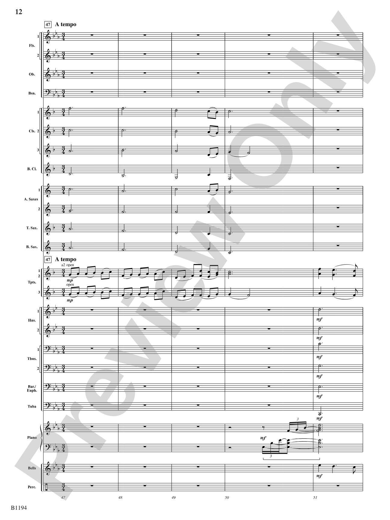 Walden: Concert Band Conductor Score & Parts