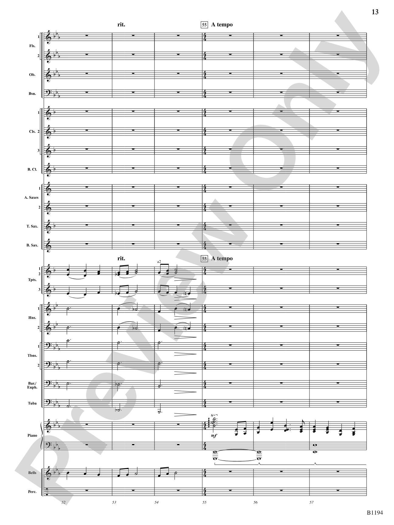 Walden: Concert Band Conductor Score & Parts