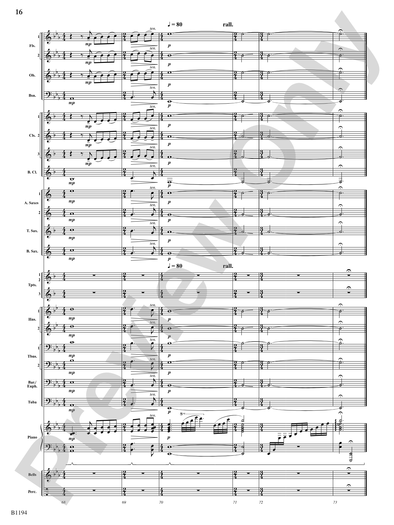 Walden: Concert Band Conductor Score & Parts