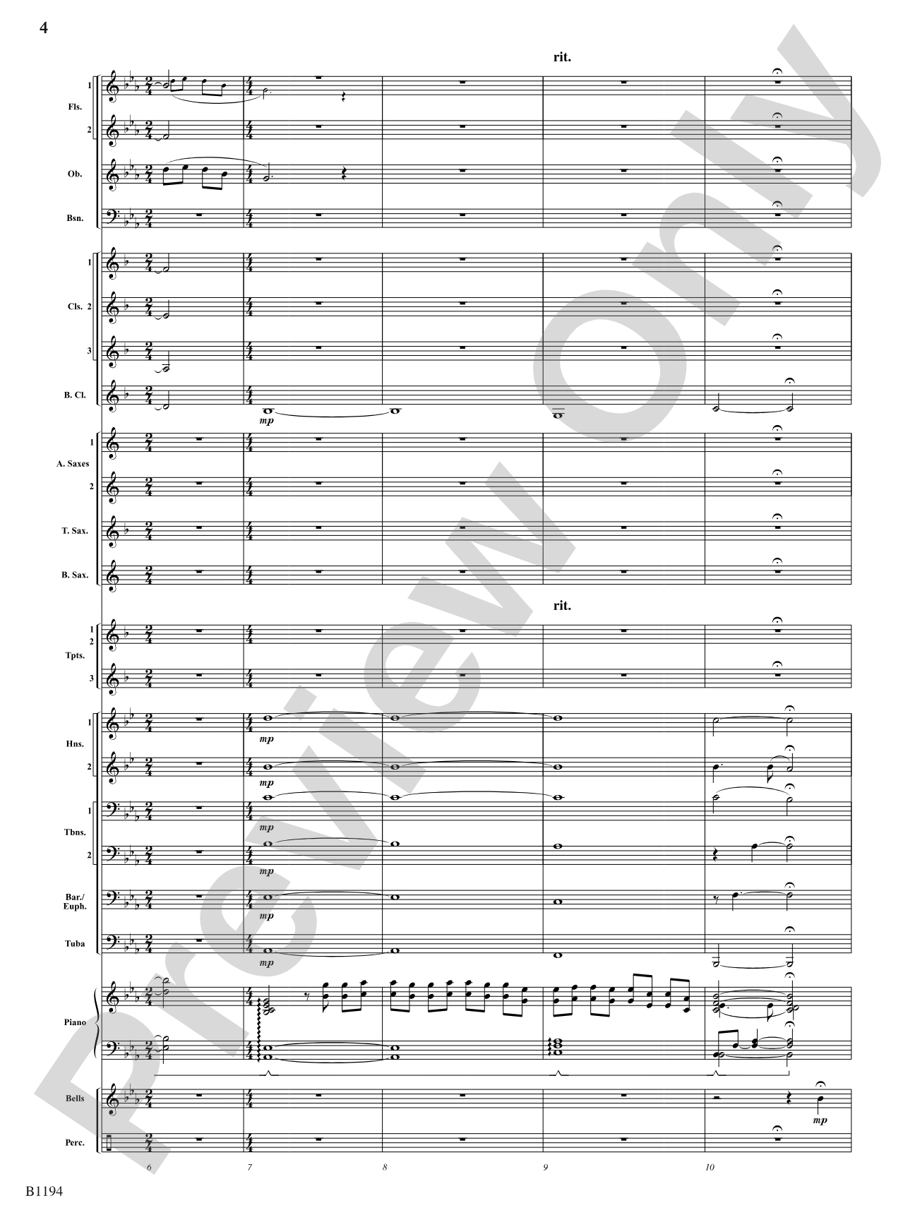 Walden: Concert Band Conductor Score & Parts