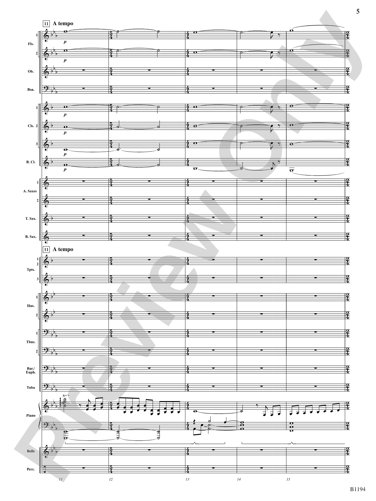 Walden: Concert Band Conductor Score & Parts