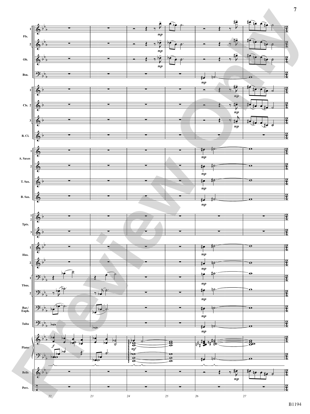 Walden: Concert Band Conductor Score & Parts