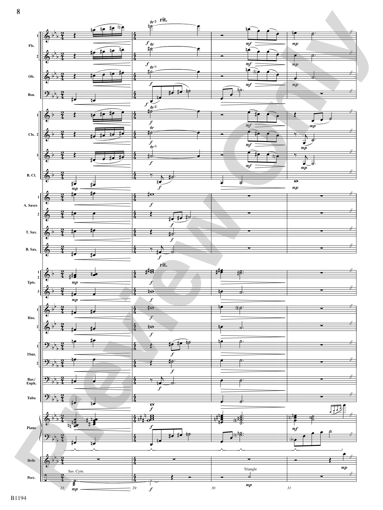 Walden: Concert Band Conductor Score & Parts