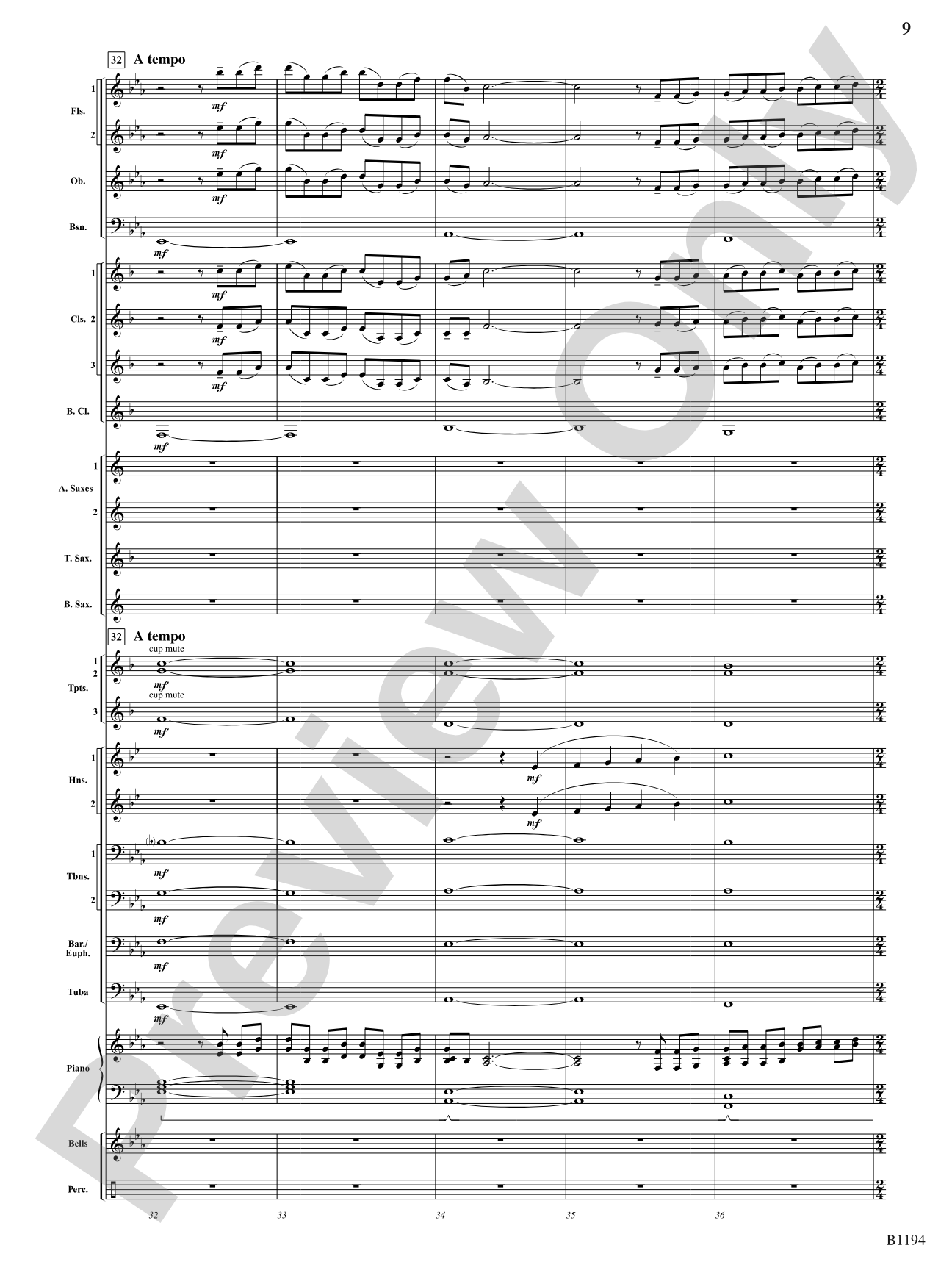 Walden: Concert Band Conductor Score & Parts