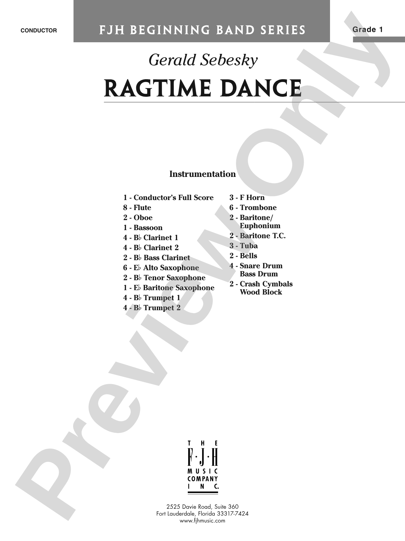 Ragtime Dance: Score