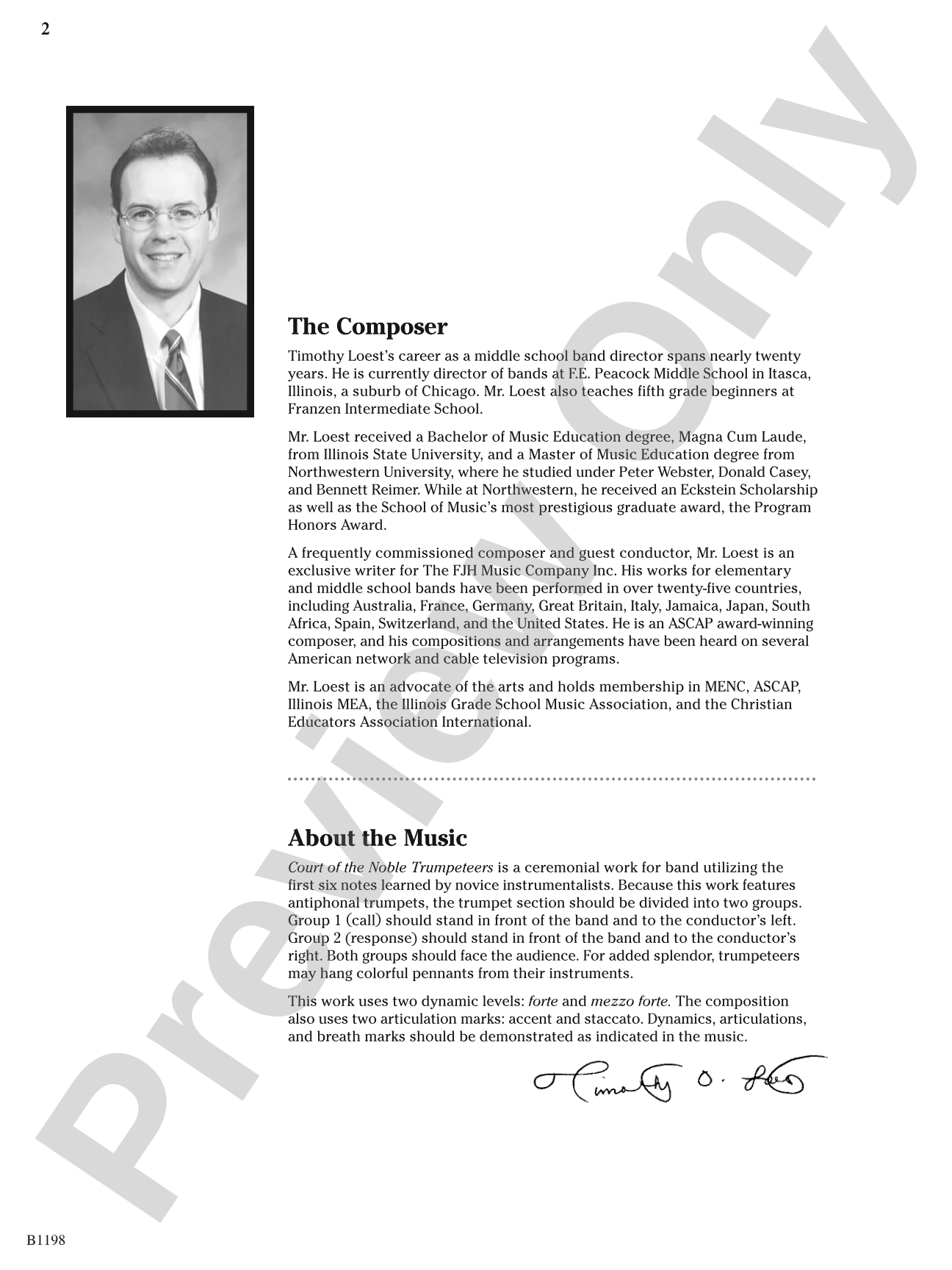 Court of the Noble Trumpeteers: Concert Band Conductor Score & Parts