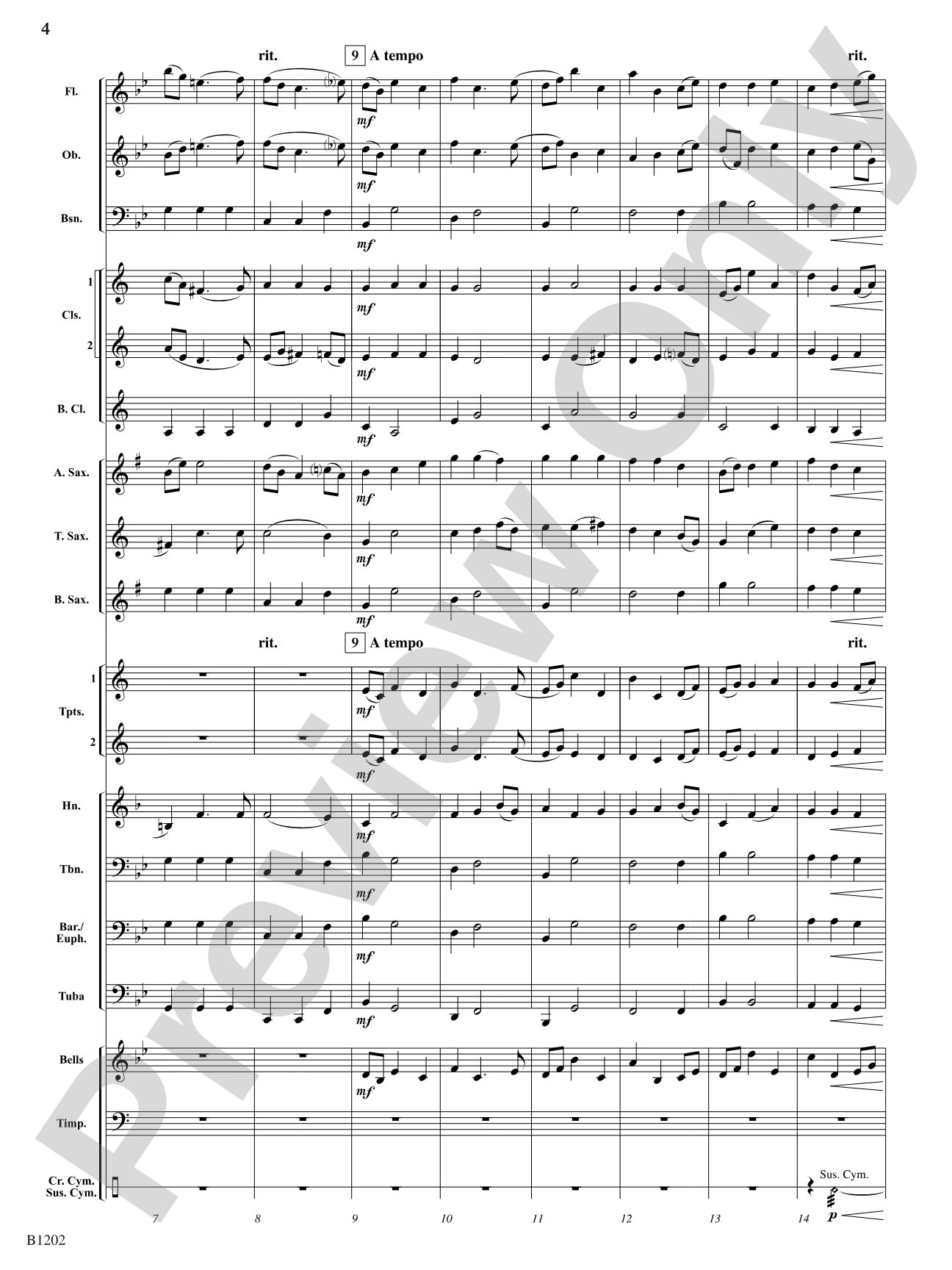 Nimrod: Concert Band Conductor Score & Parts