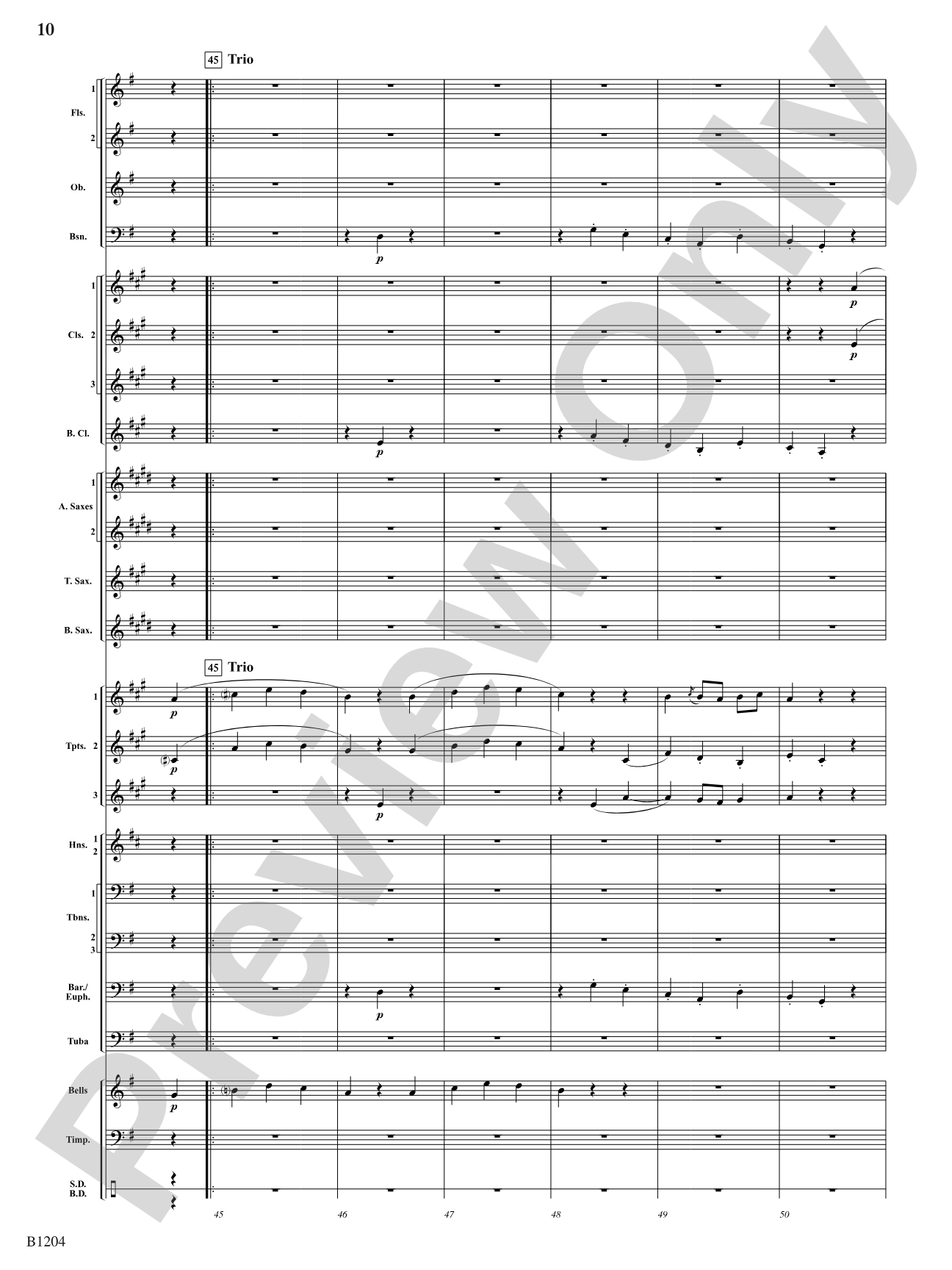 Menuetto (from Symphony No. 40 in G Minor, K 500): Concert Band Conductor Score & Parts