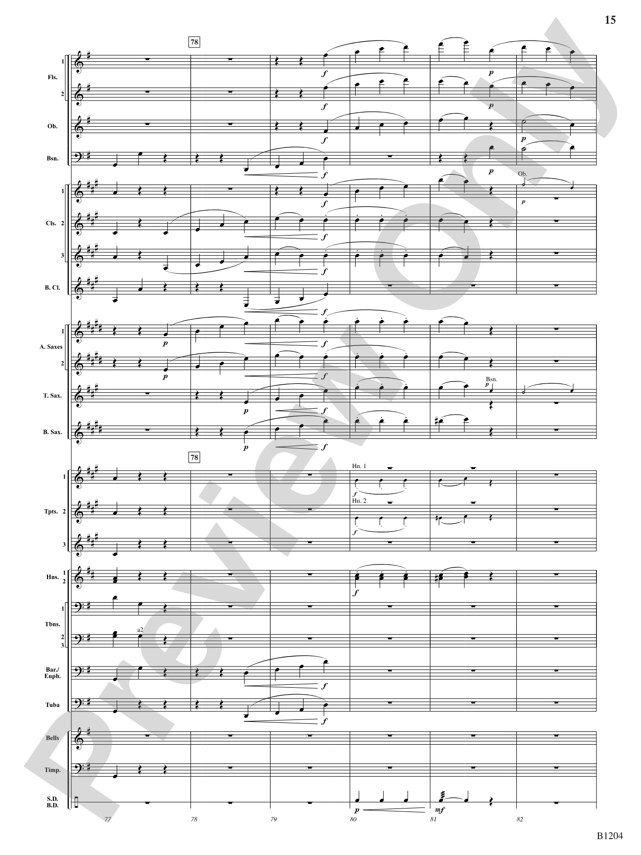 Menuetto (from Symphony No. 40 in G Minor, K 500): Concert Band Conductor Score & Parts