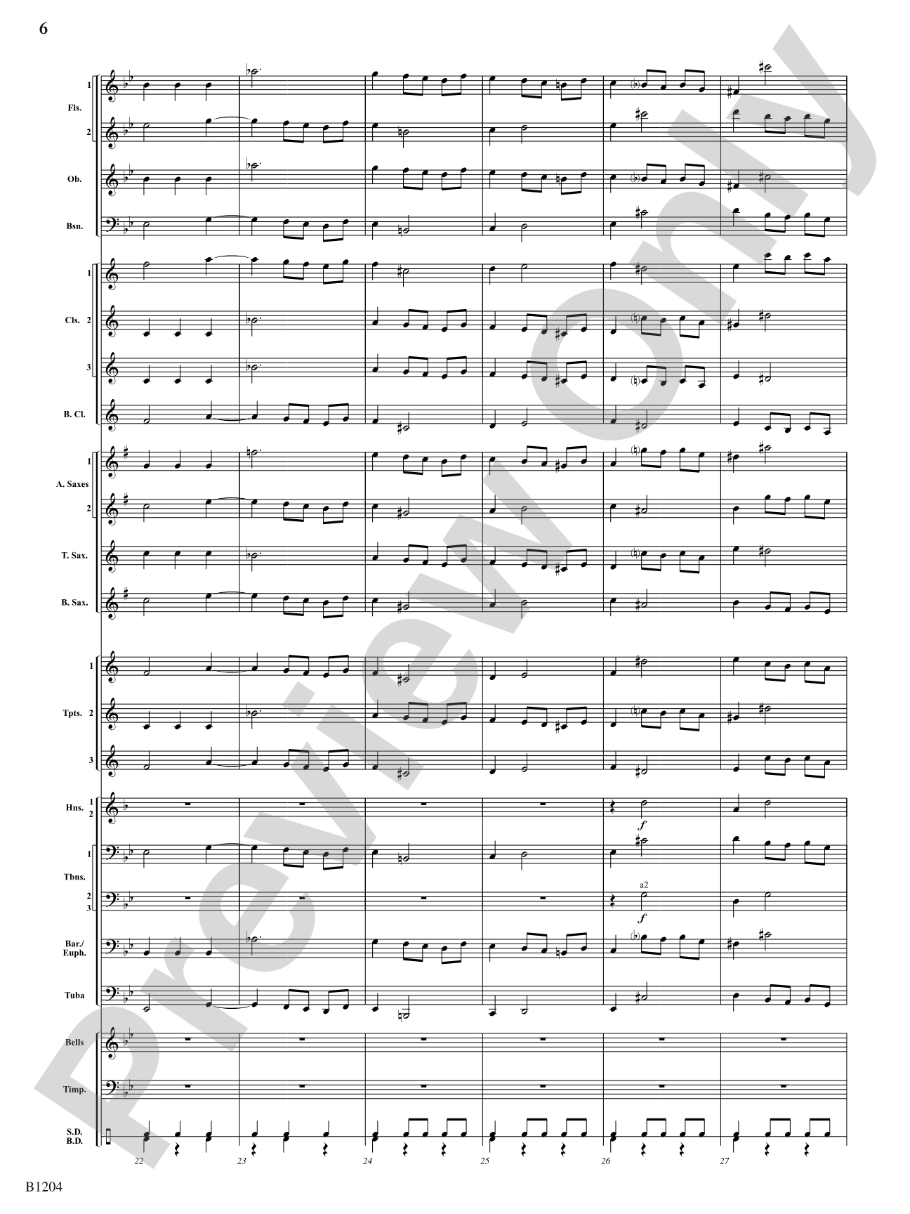 Menuetto (from Symphony No. 40 in G Minor, K 500): Concert Band Conductor Score & Parts