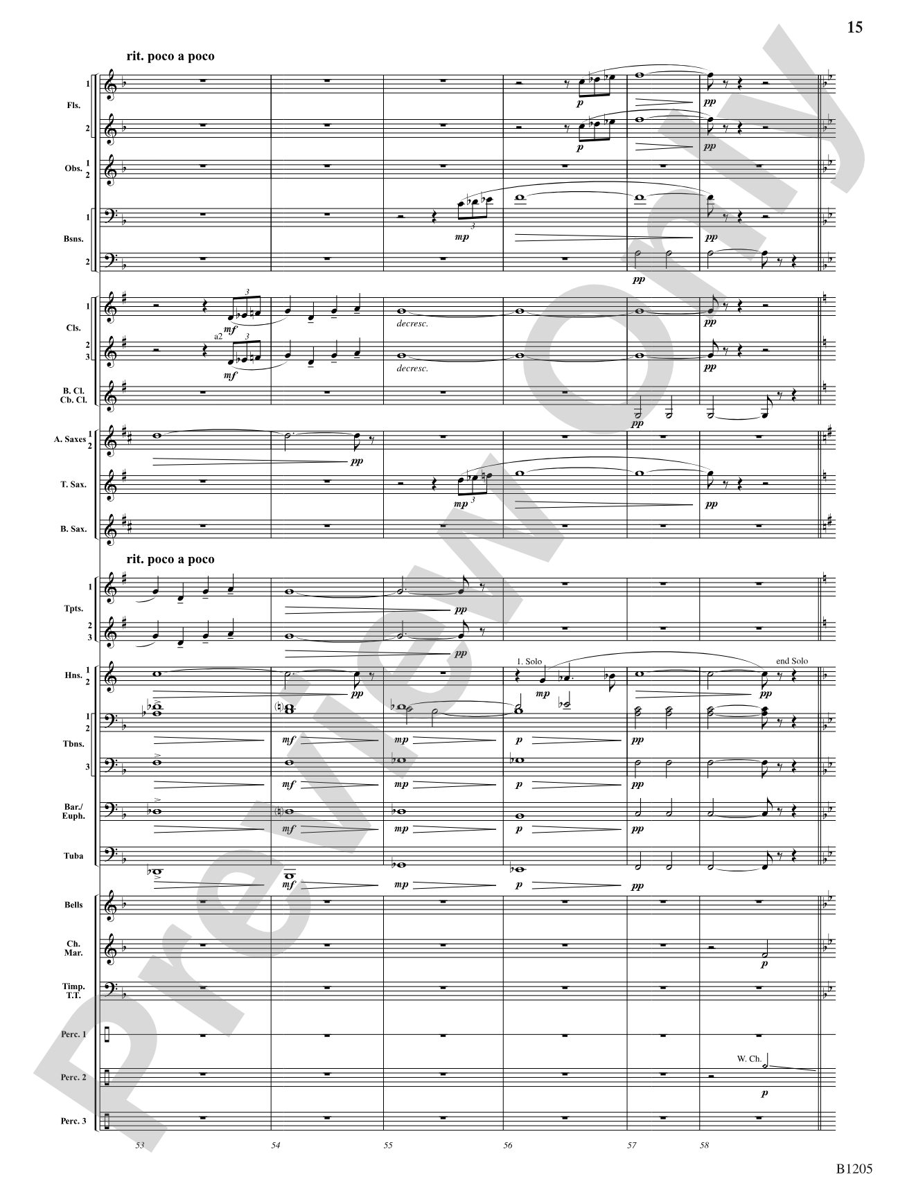 Of Men and the Sea: Concert Band Conductor Score & Parts