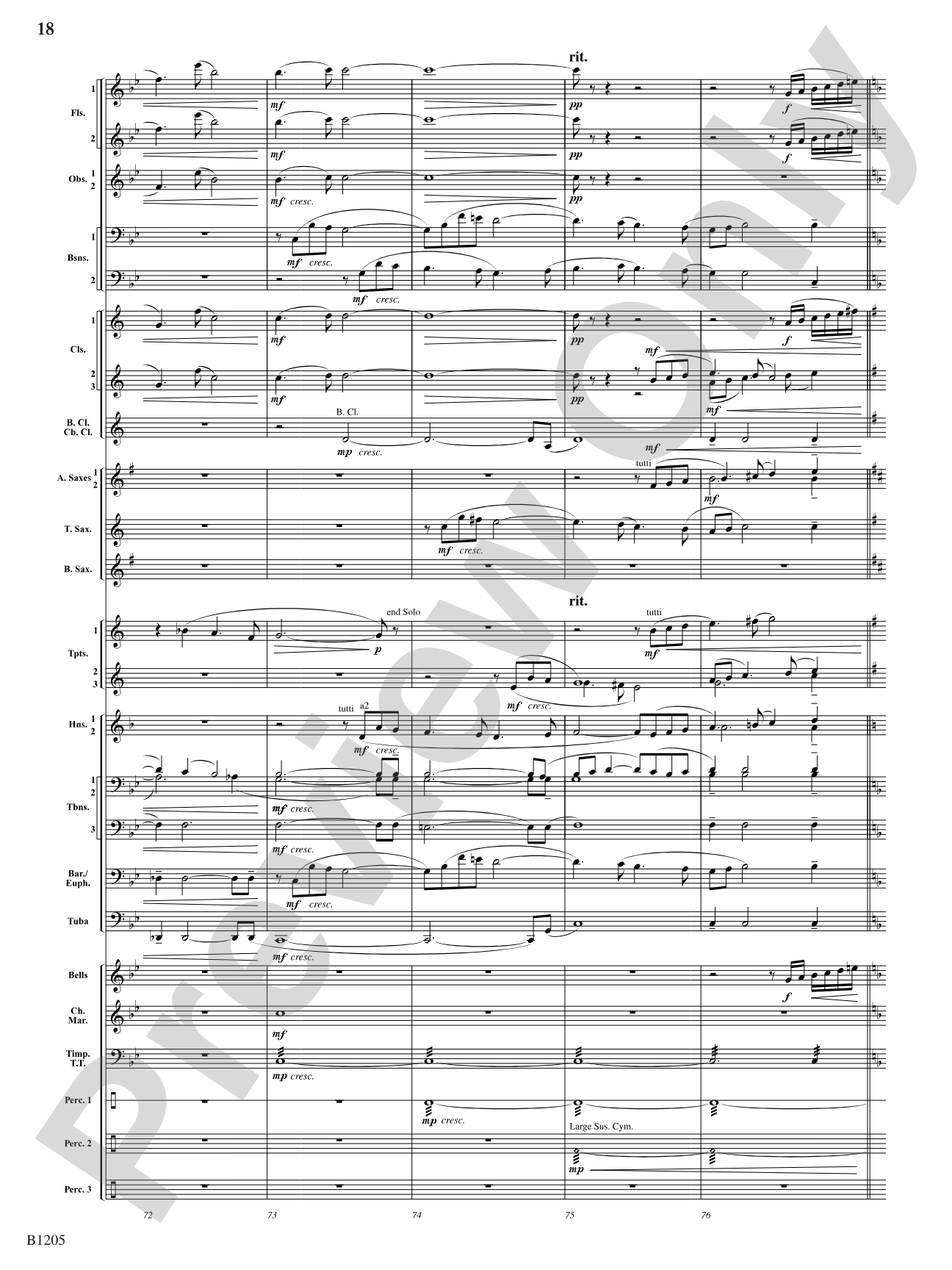 Of Men and the Sea: Concert Band Conductor Score & Parts