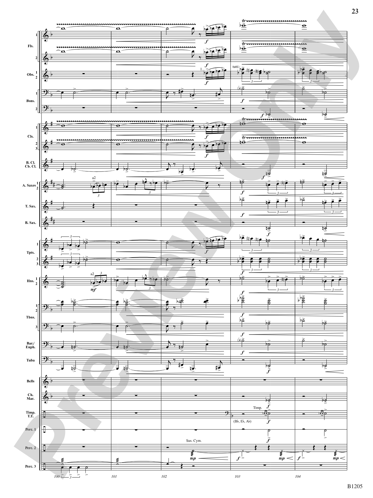 Of Men and the Sea: Concert Band Conductor Score & Parts