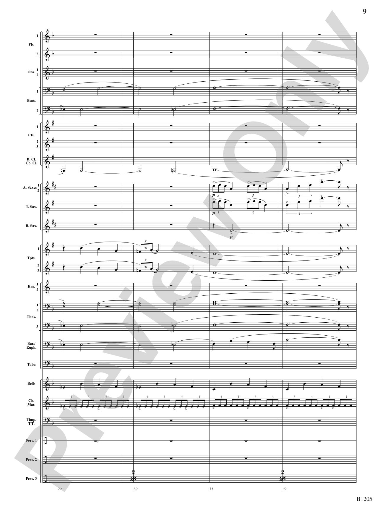 Of Men and the Sea: Concert Band Conductor Score & Parts