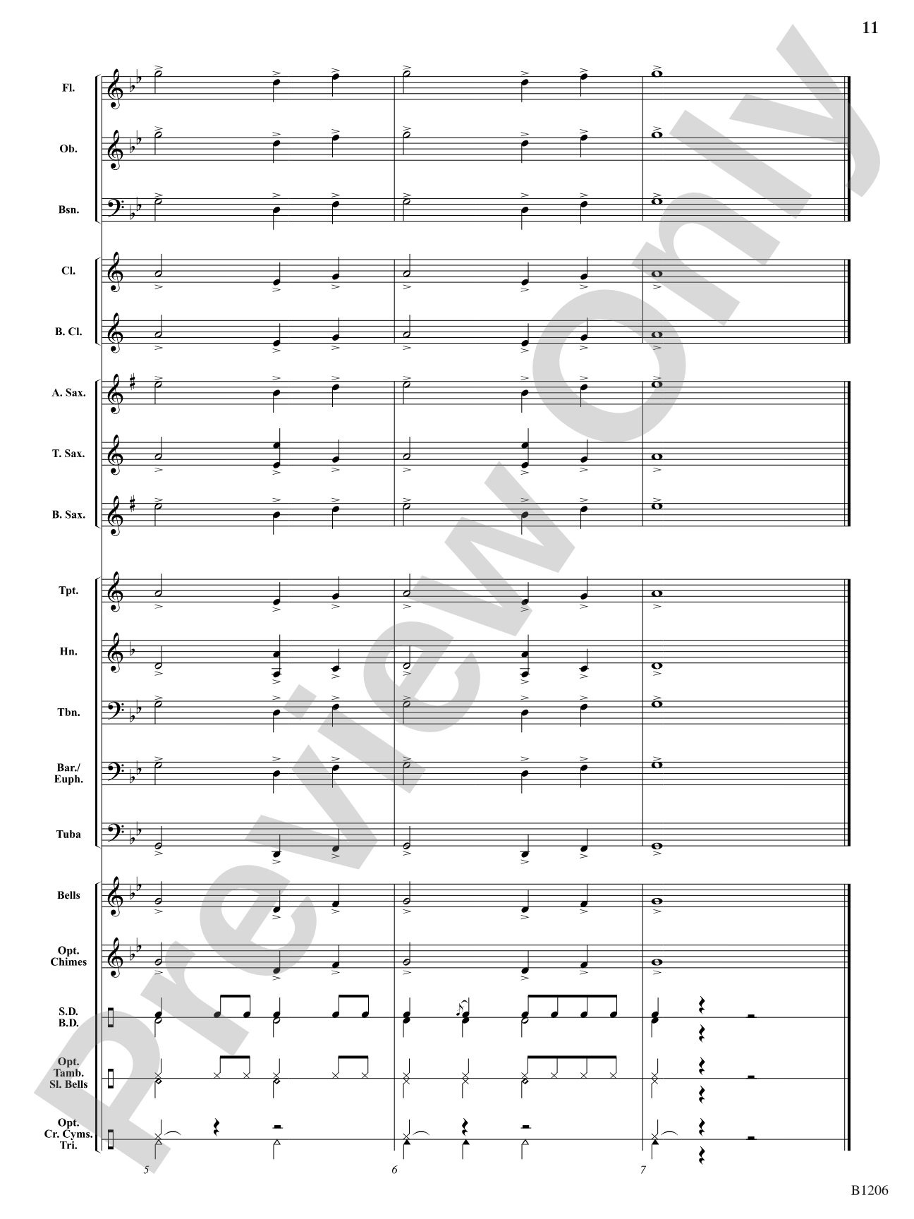 Jingle Bell Tones: Concert Band Conductor Score & Parts