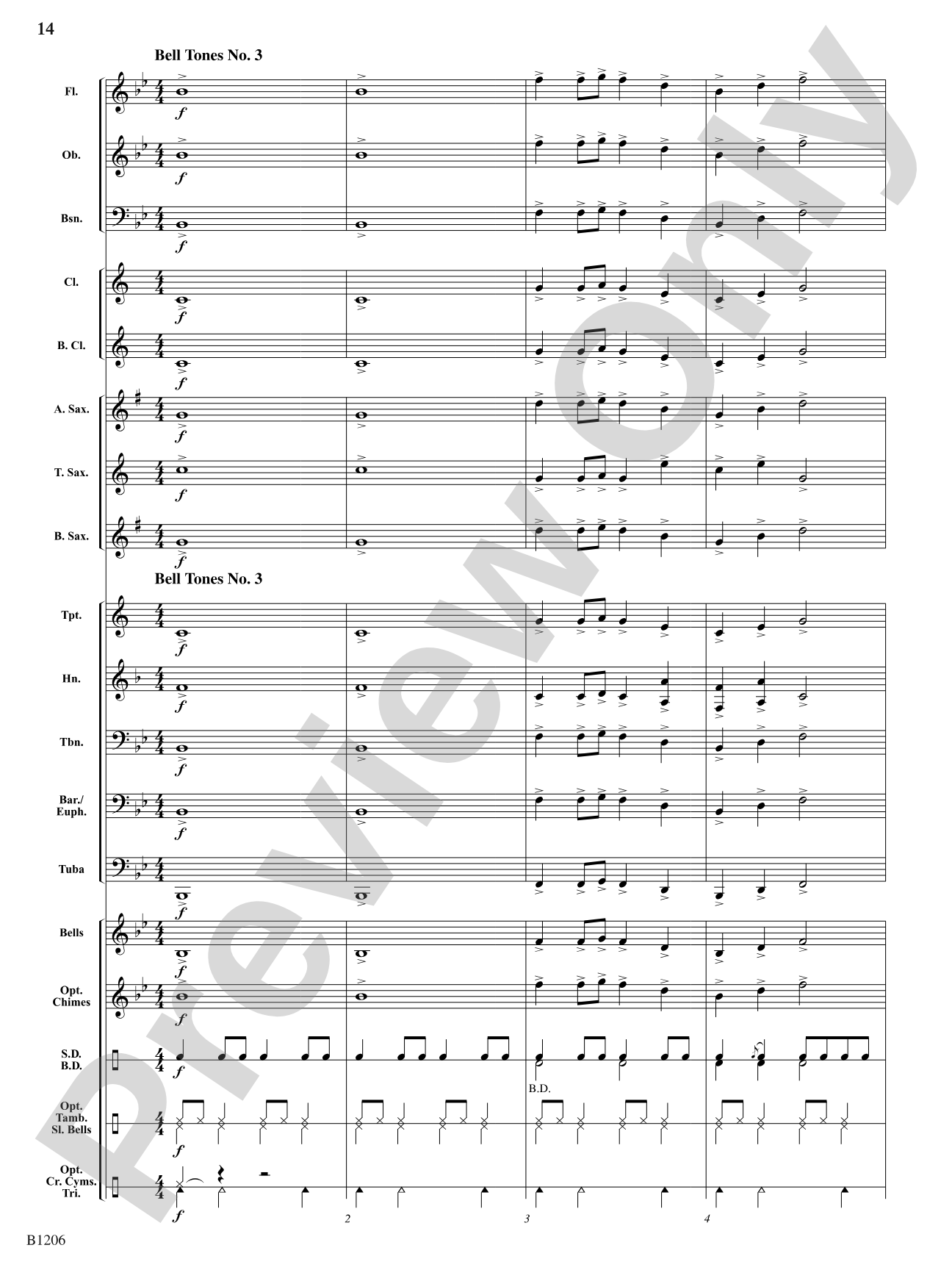 Jingle Bell Tones: Concert Band Conductor Score & Parts