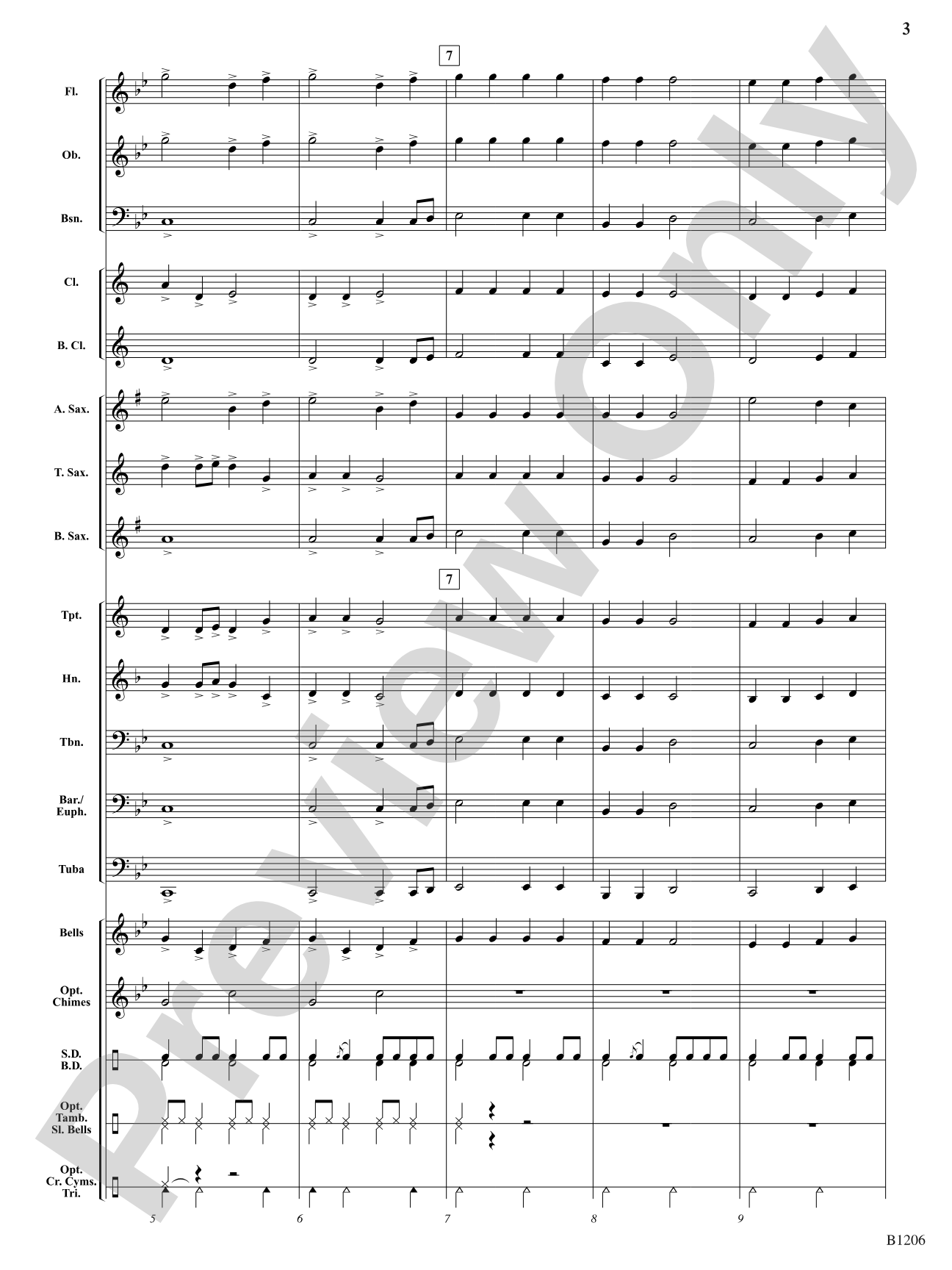 Jingle Bell Tones: Concert Band Conductor Score & Parts