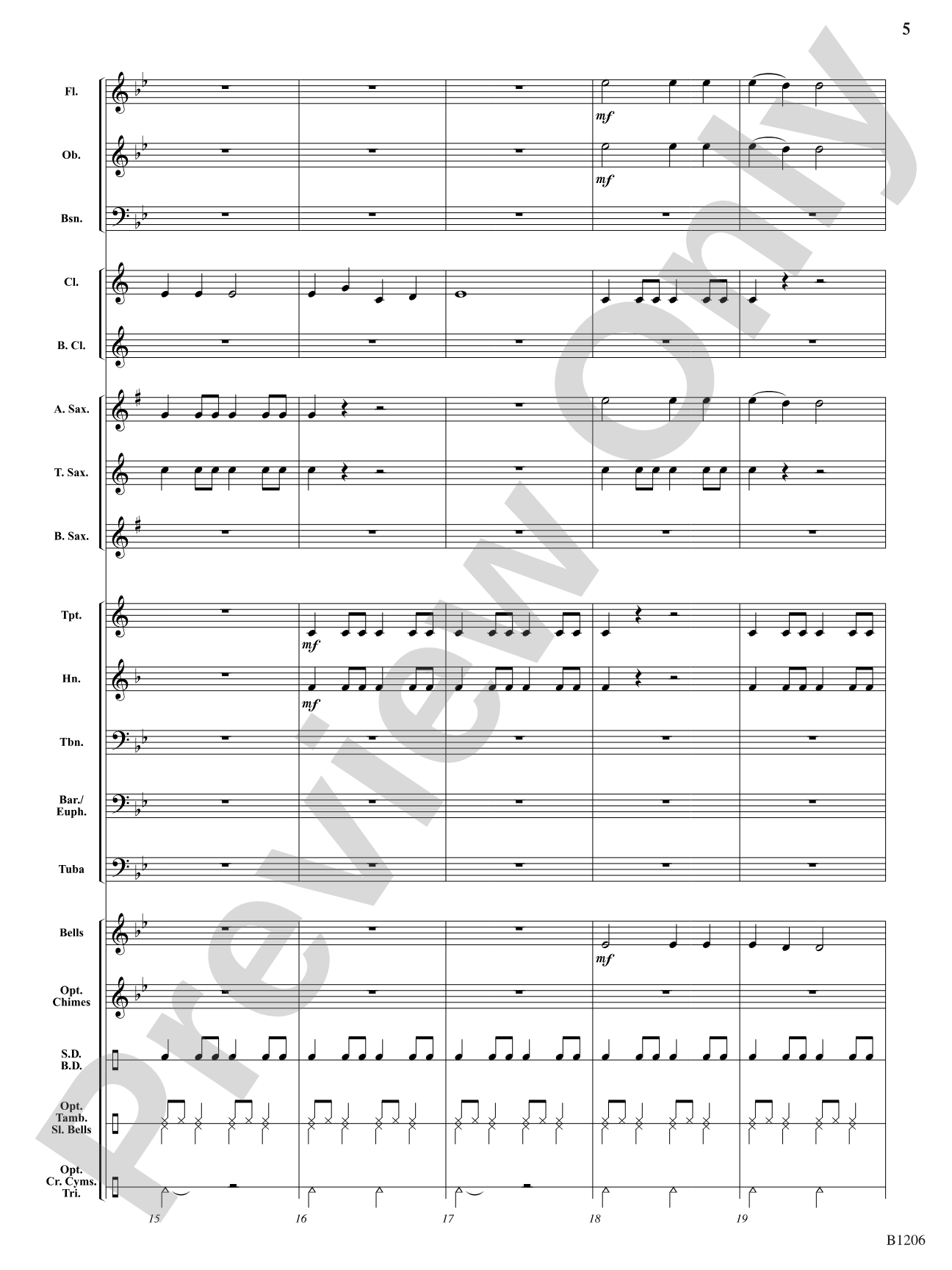 Jingle Bell Tones: Concert Band Conductor Score & Parts