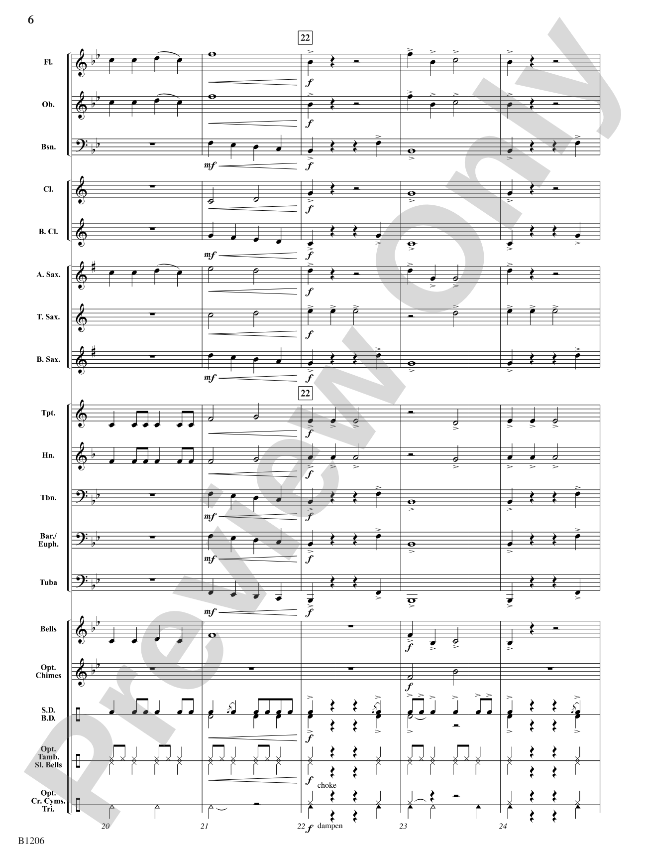 Jingle Bell Tones: Concert Band Conductor Score & Parts