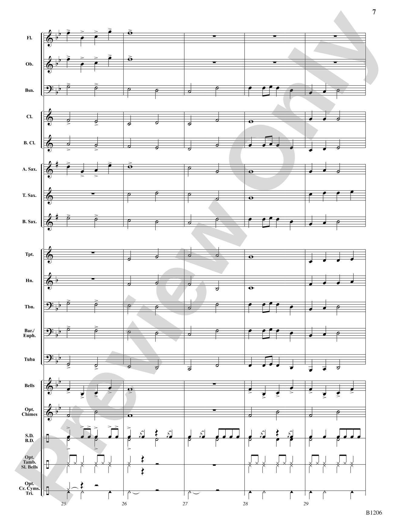 Jingle Bell Tones: Concert Band Conductor Score & Parts