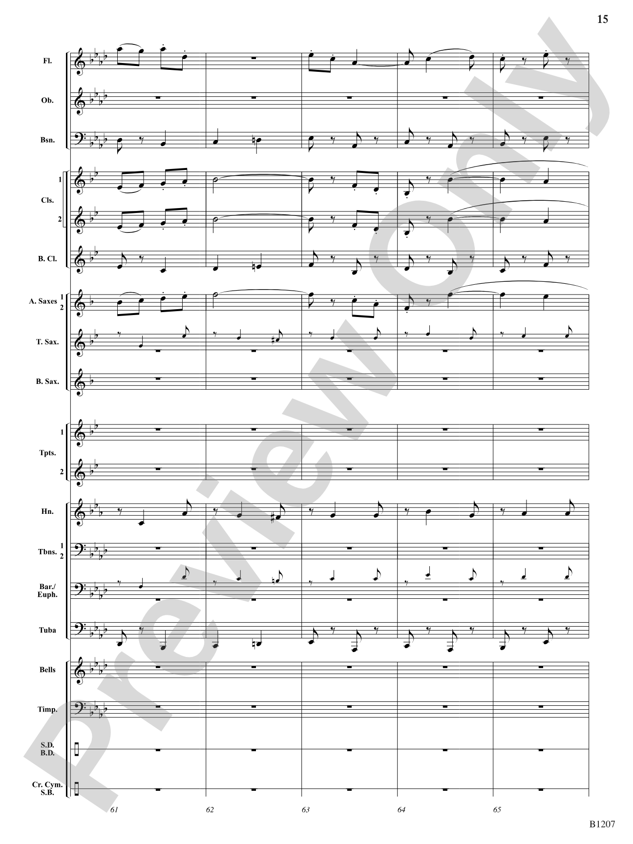 Rapp's Woods Ramble: Concert Band Conductor Score & Parts