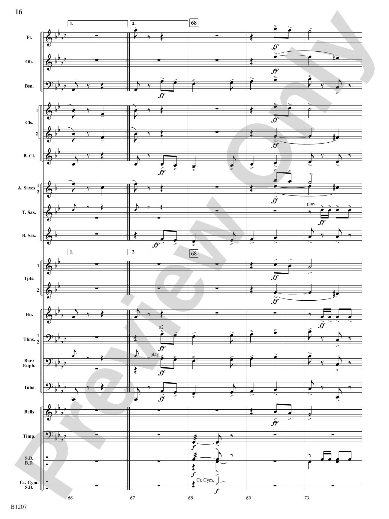 Rapp's Woods Ramble: Concert Band Conductor Score & Parts