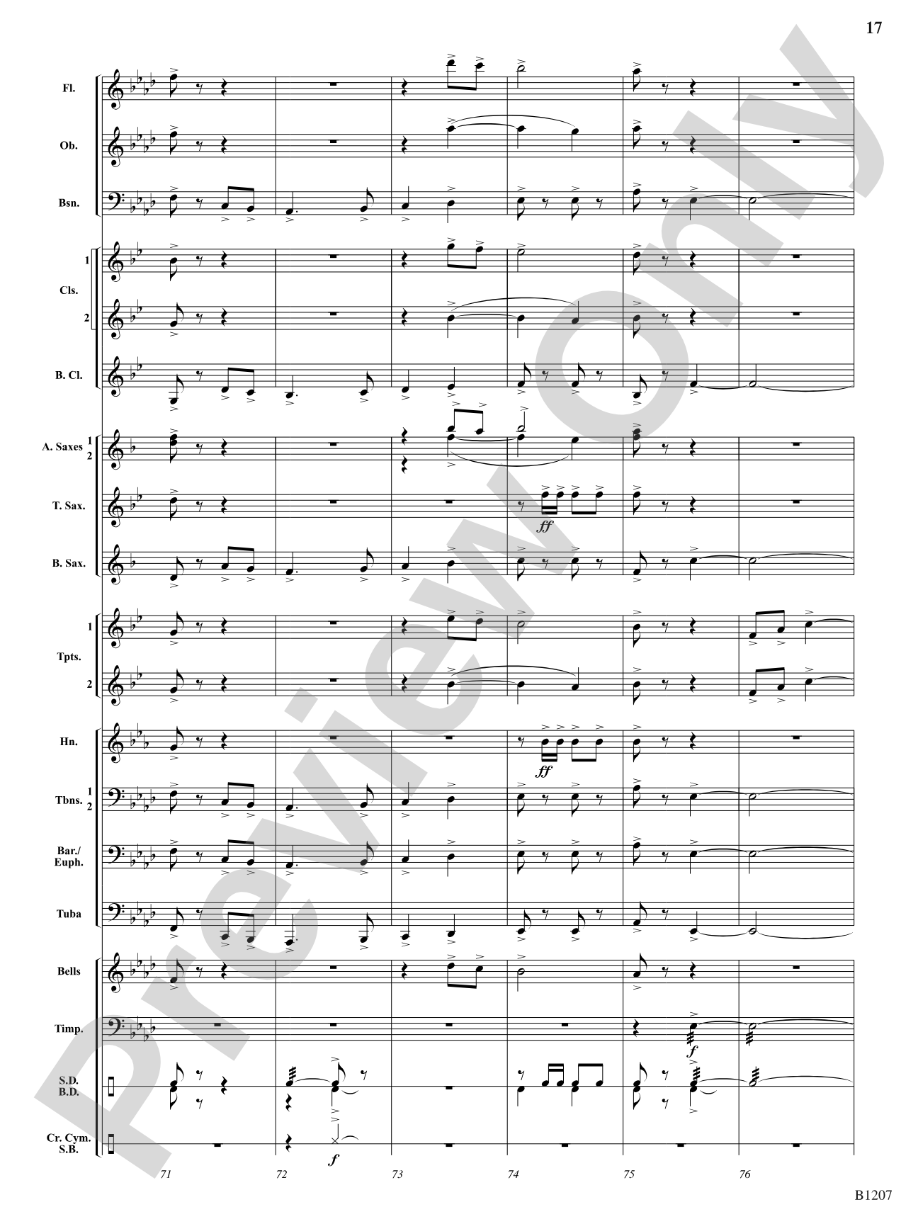 Rapp's Woods Ramble: Concert Band Conductor Score & Parts