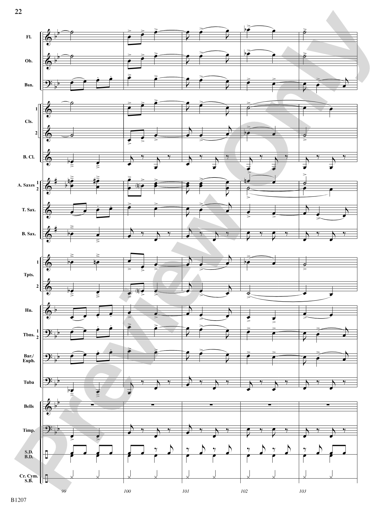 Rapp's Woods Ramble: Concert Band Conductor Score & Parts