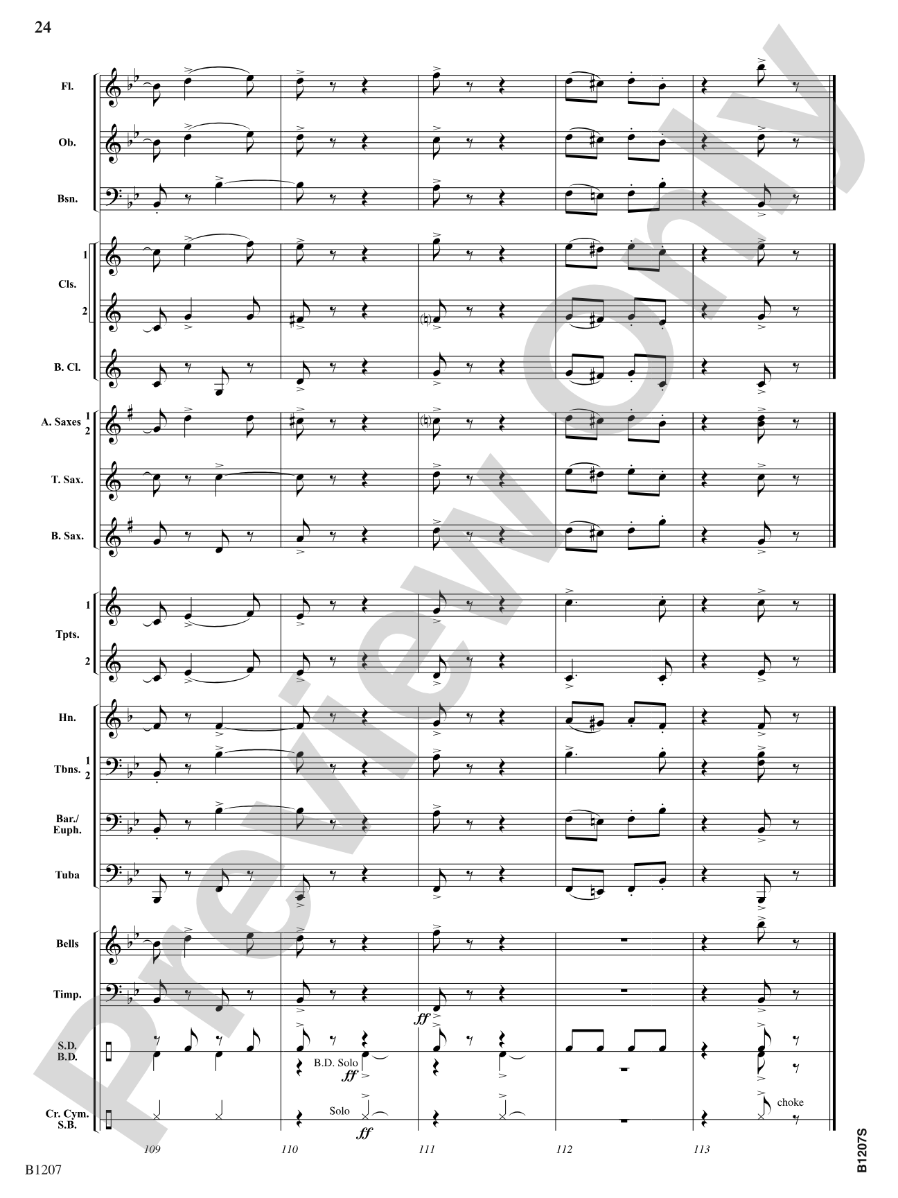 Rapp's Woods Ramble: Concert Band Conductor Score & Parts
