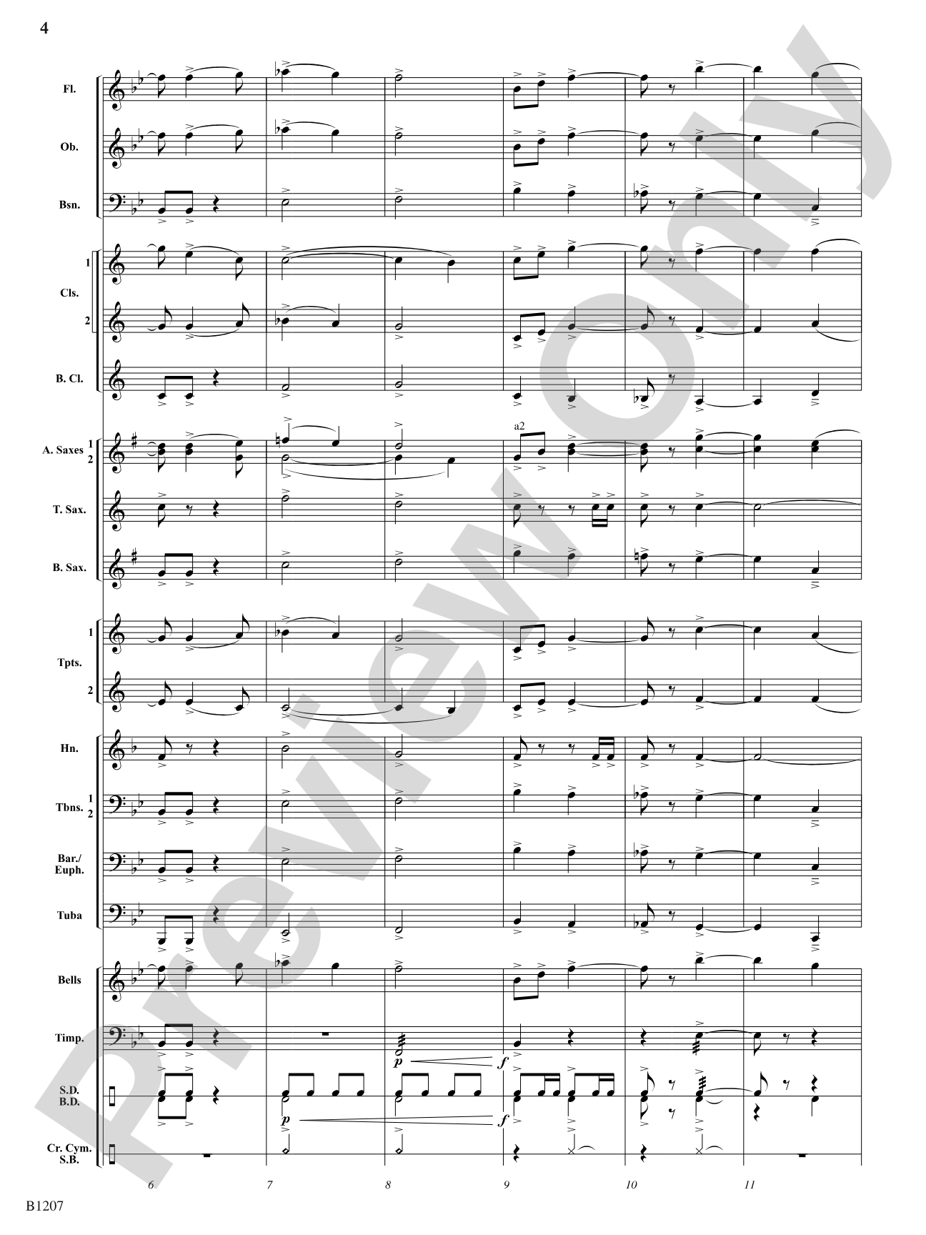 Rapp's Woods Ramble: Concert Band Conductor Score & Parts