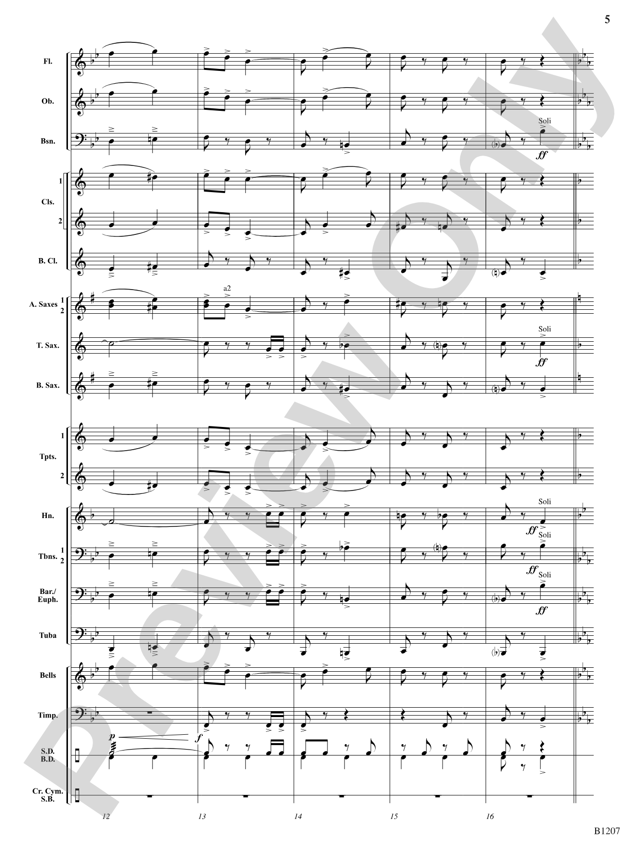 Rapp's Woods Ramble: Concert Band Conductor Score & Parts