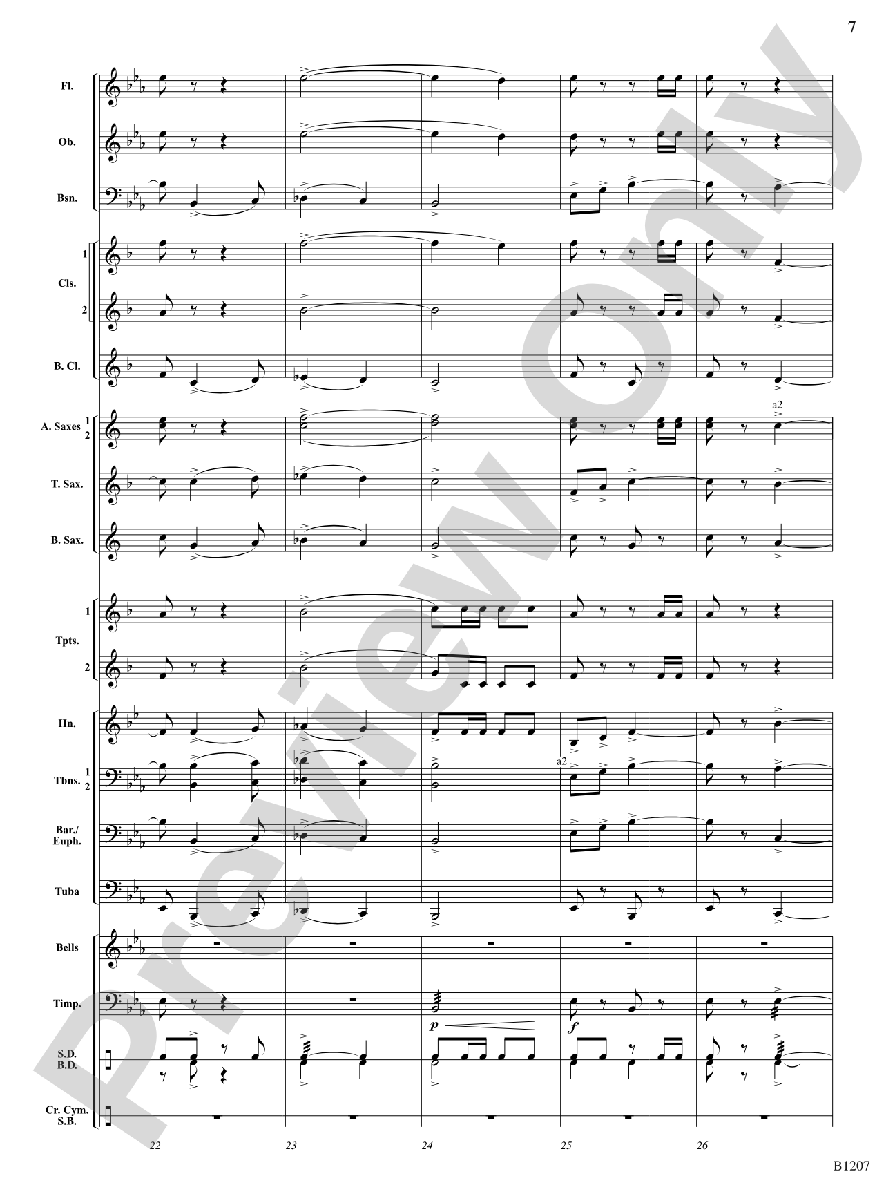Rapp's Woods Ramble: Concert Band Conductor Score & Parts
