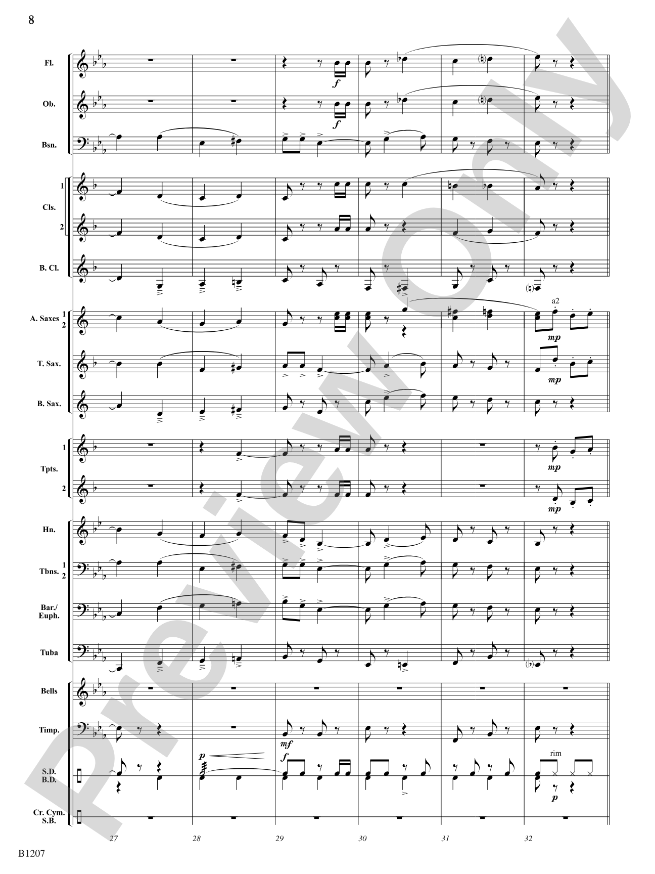 Rapp's Woods Ramble: Concert Band Conductor Score & Parts